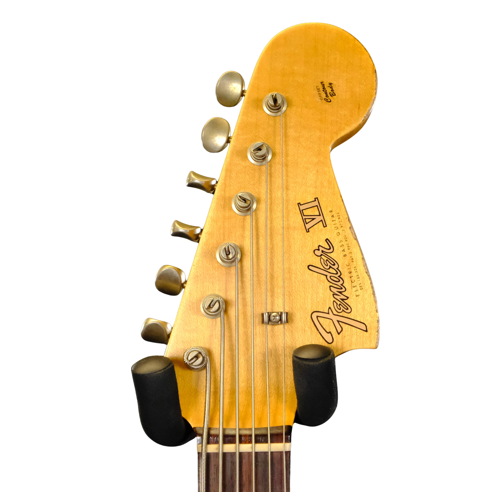 Fender Custom Shop Bass VI Journeyman Relic - Purple Sparkle over Graffiti Yellow