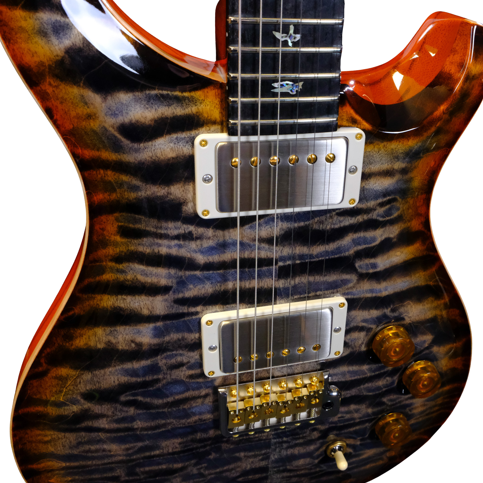 PRS Wood Library DGT Quilted Maple - Burnt Maple Leaf with Stained Neck