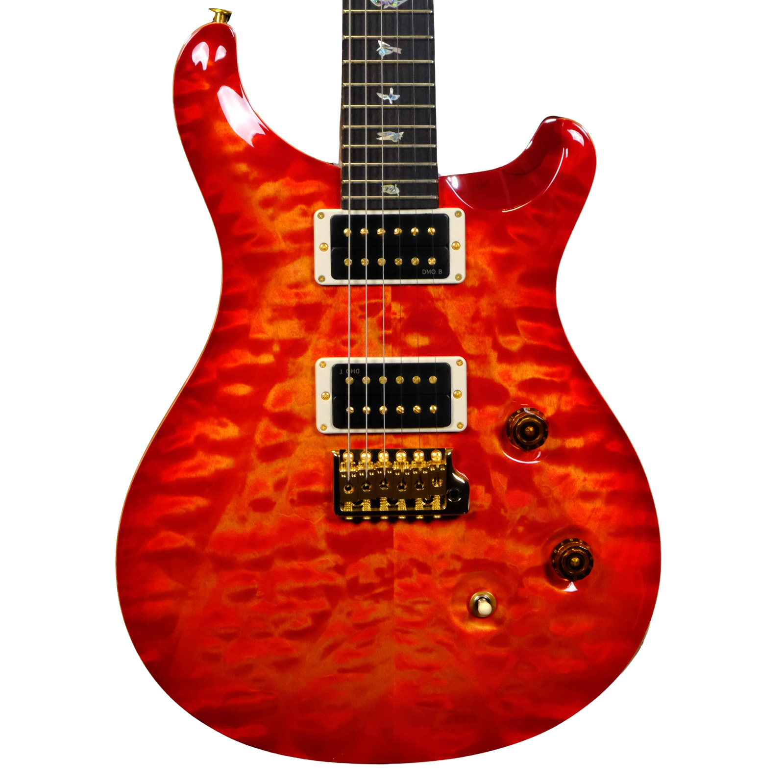 PRS Wood Library Custom 24 10-Top Flame Maple - Blood Orange
