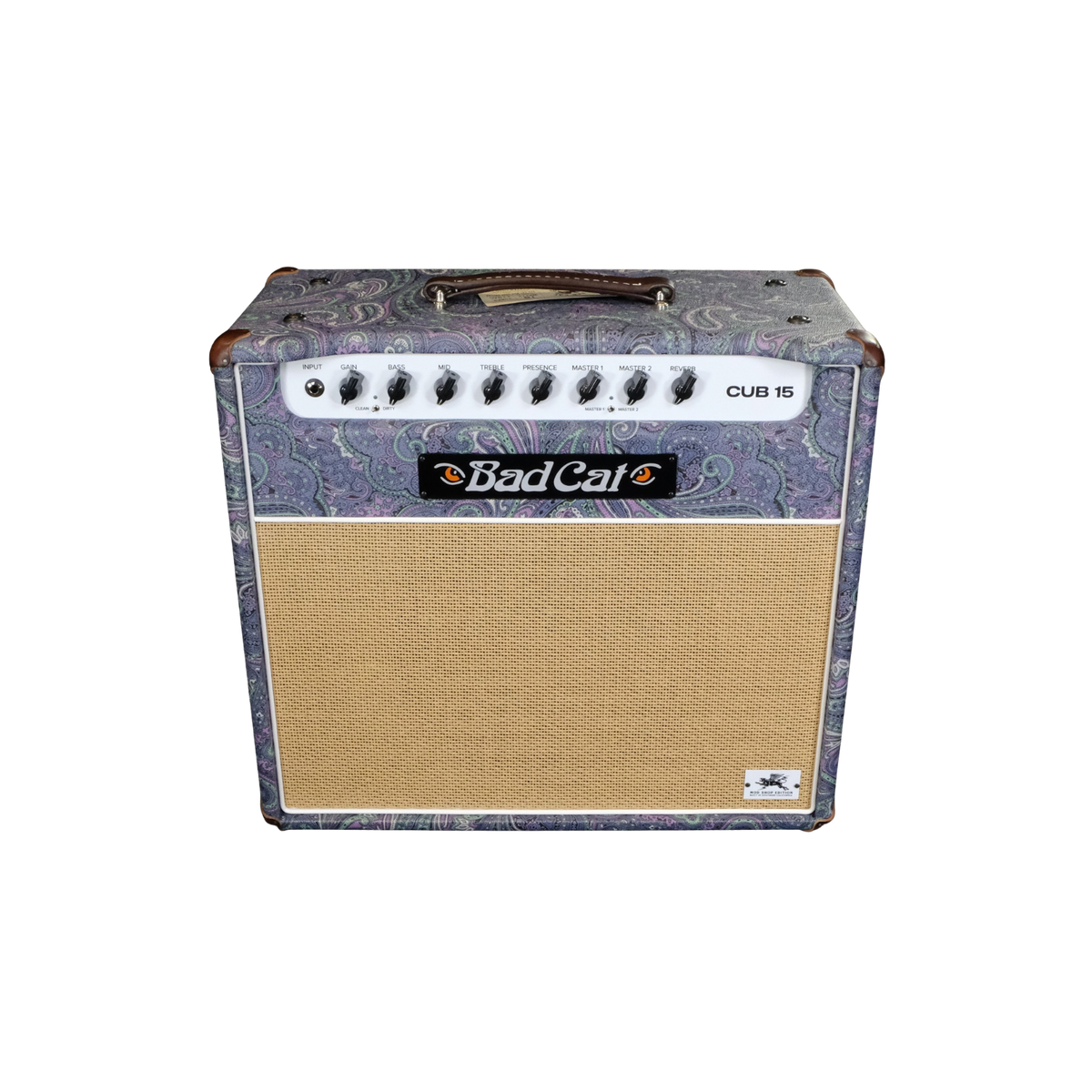 Bad Cat Cub 15 Mod Shop Edition - Custom Purple Paisley with Wheat Grill