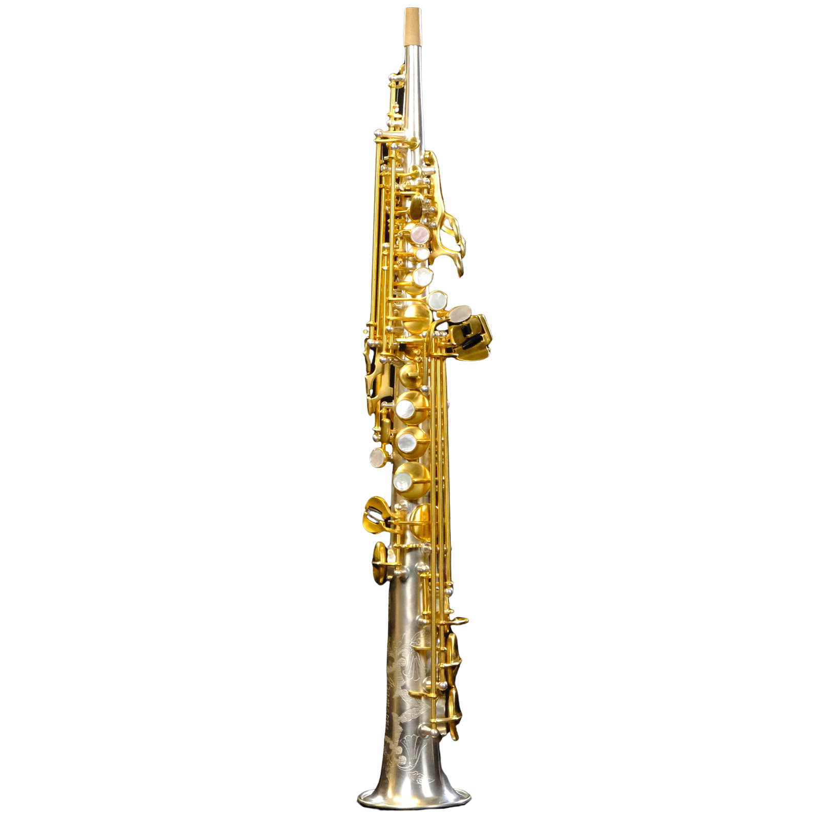 R1 Jazz Straight Soprano Saxophone (Vintage Silver and Gold Plated) - 2002/J/AUG