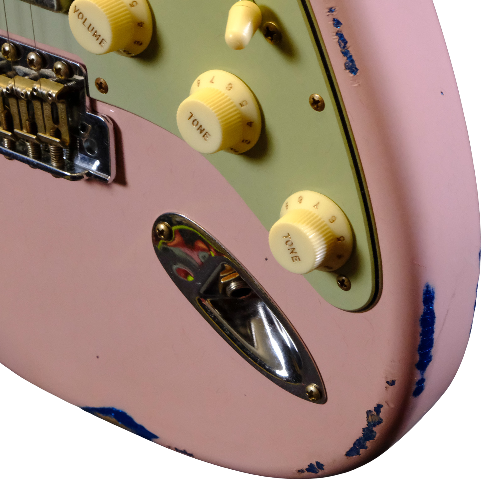 Fender Custom Shop '60 Strat Relic HSS - Shell Pink over Blue Sparkle