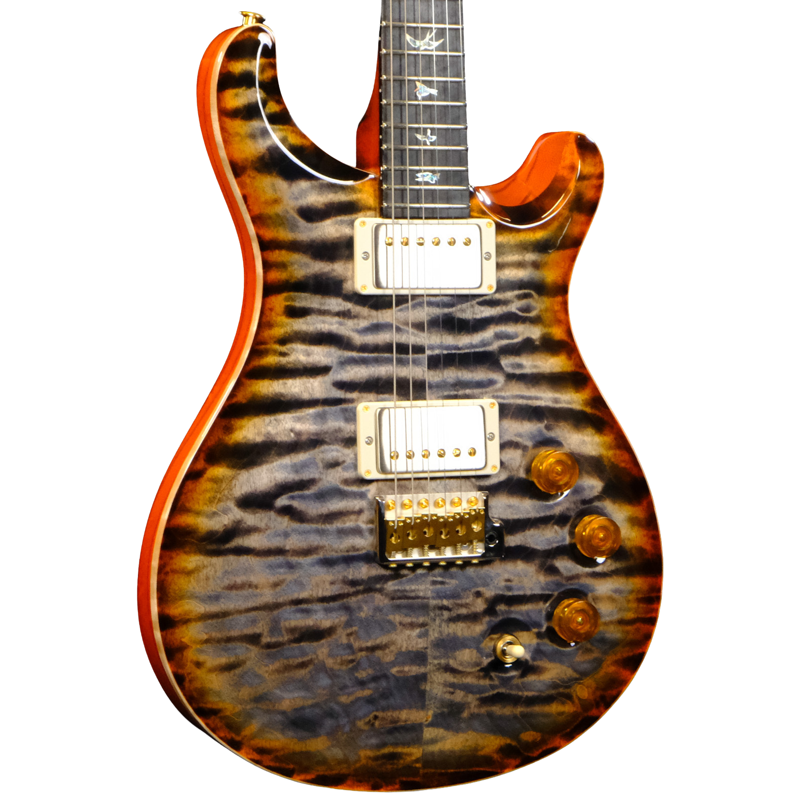 PRS Wood Library DGT Quilted Maple - Burnt Maple Leaf with Stained Neck