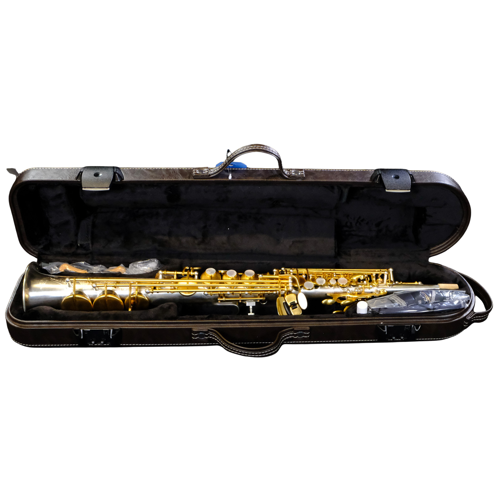 Rampone & Cazzani R1 Jazz Straight Soprano Saxophone - Silver and Gold - 2002/J/AUG