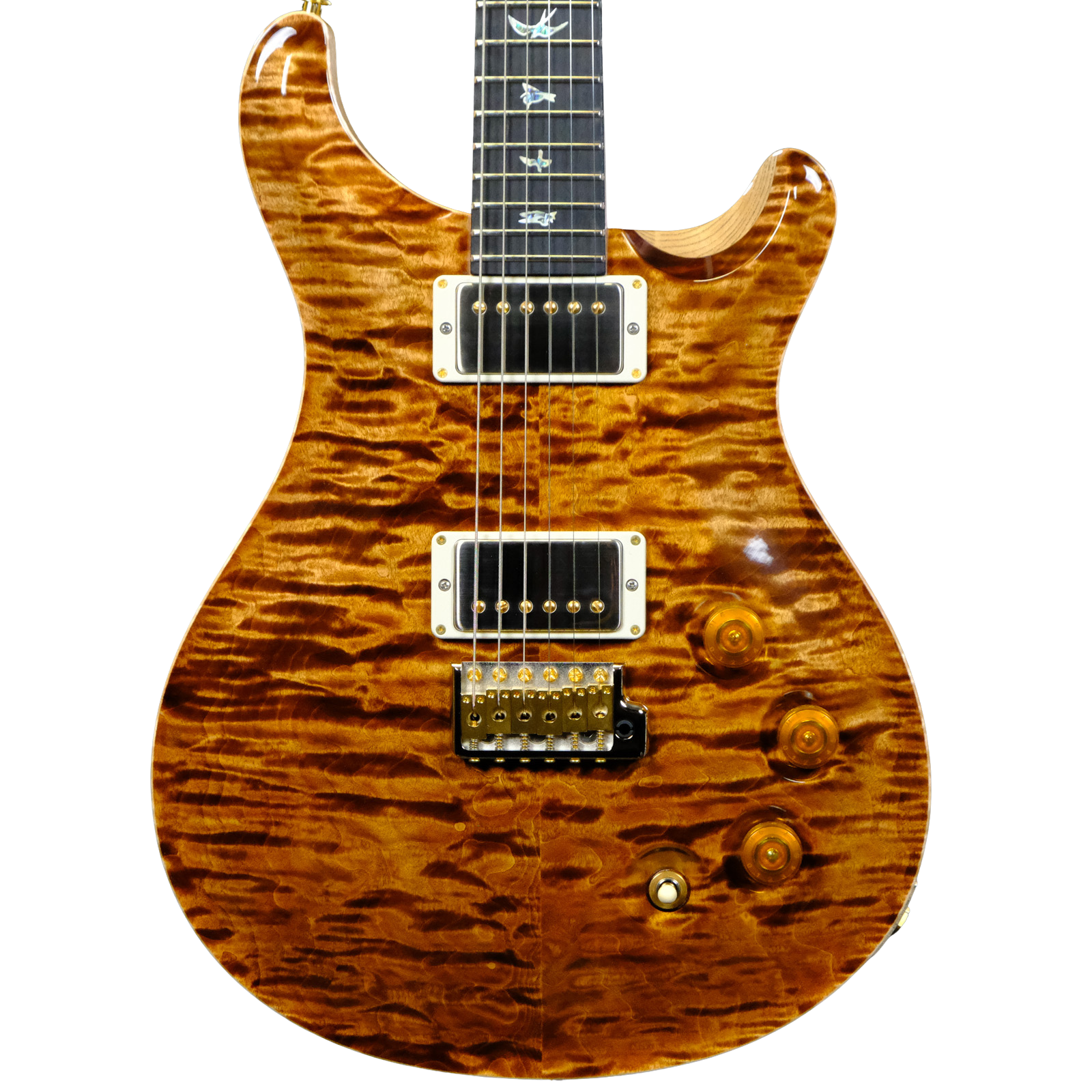 825654 paulページ PRS Wood Library DGT Electric Guitar with Bird Inlays - Copperhead wit