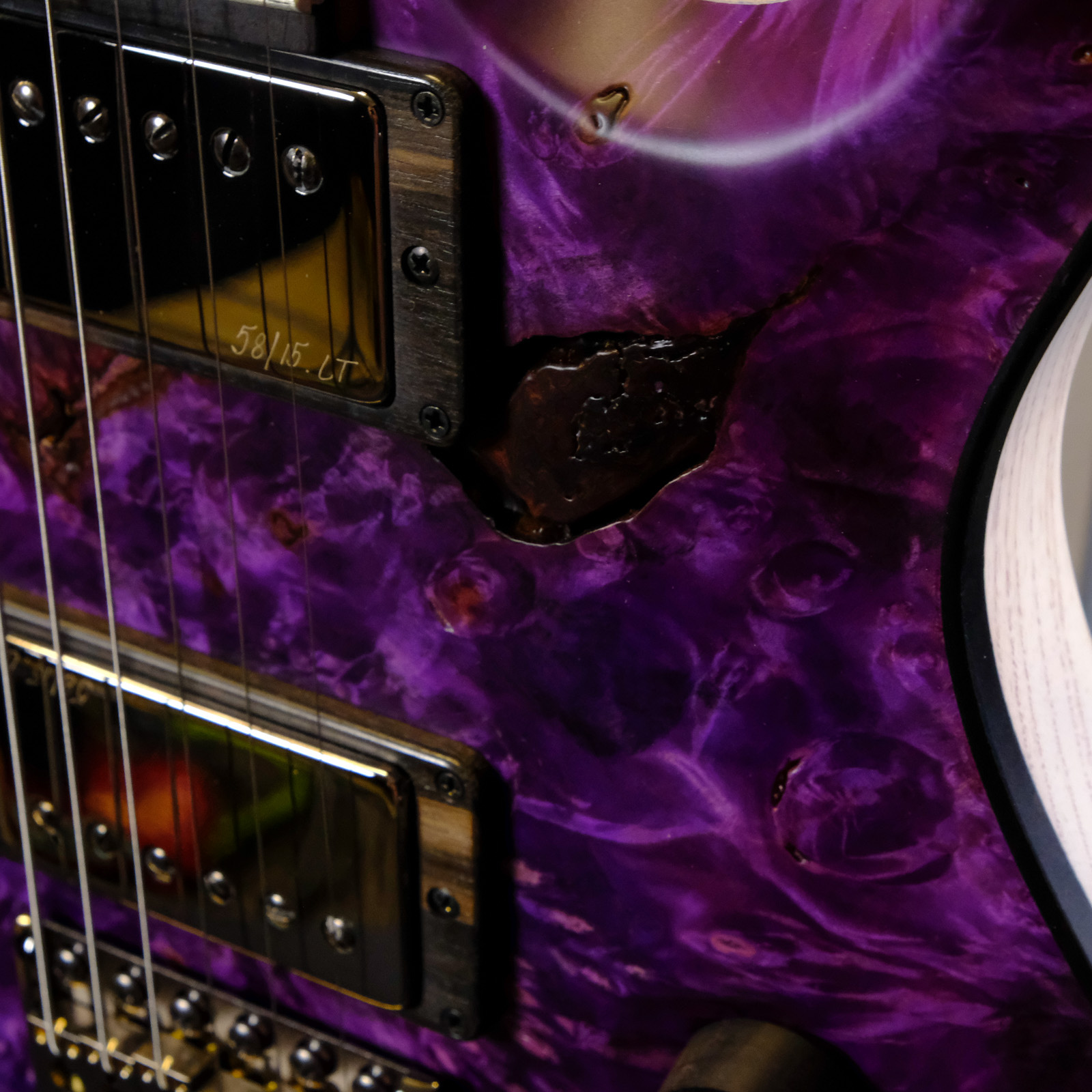 PRS Private Stock Buckeye Burl Custom 24 - Top Purple with White Wash Back