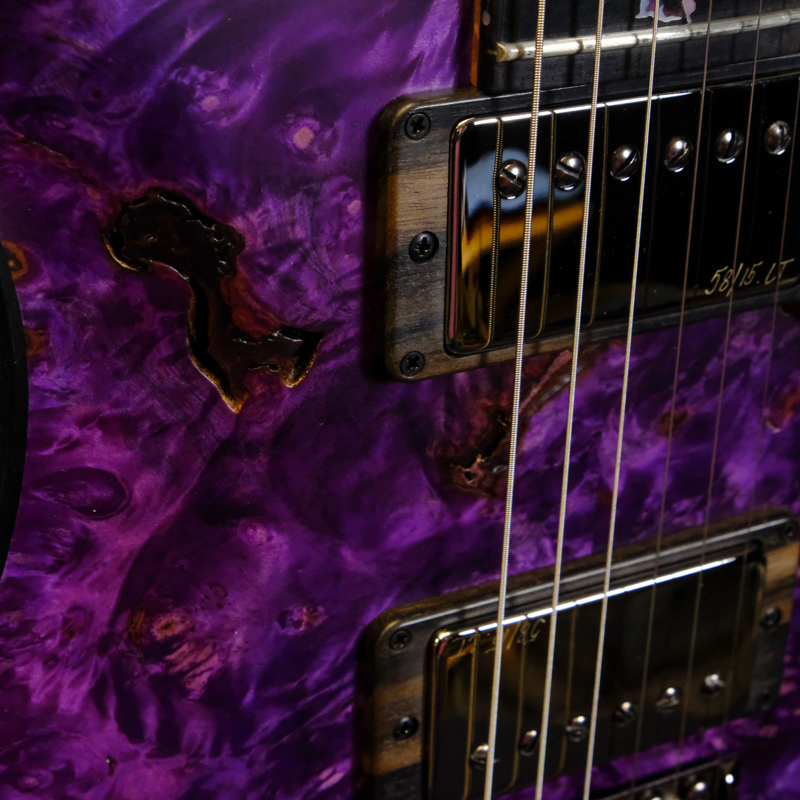 PRS Private Stock Buckeye Burl Custom 24 - Top Purple with White Wash Back