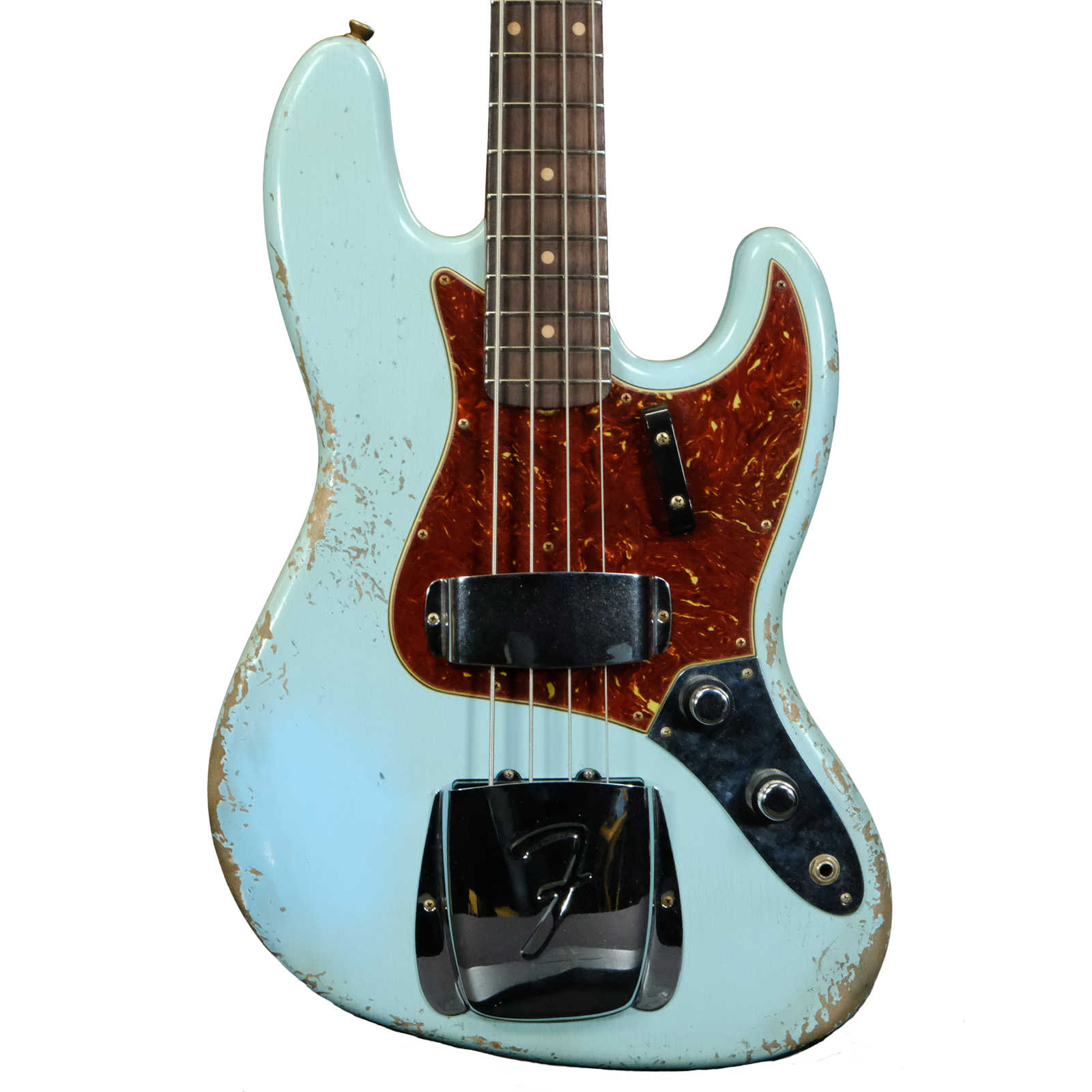 Fender Custom Shop 1961 Jazz Bass Heavy Relic - Faded Aged Daphne Blue