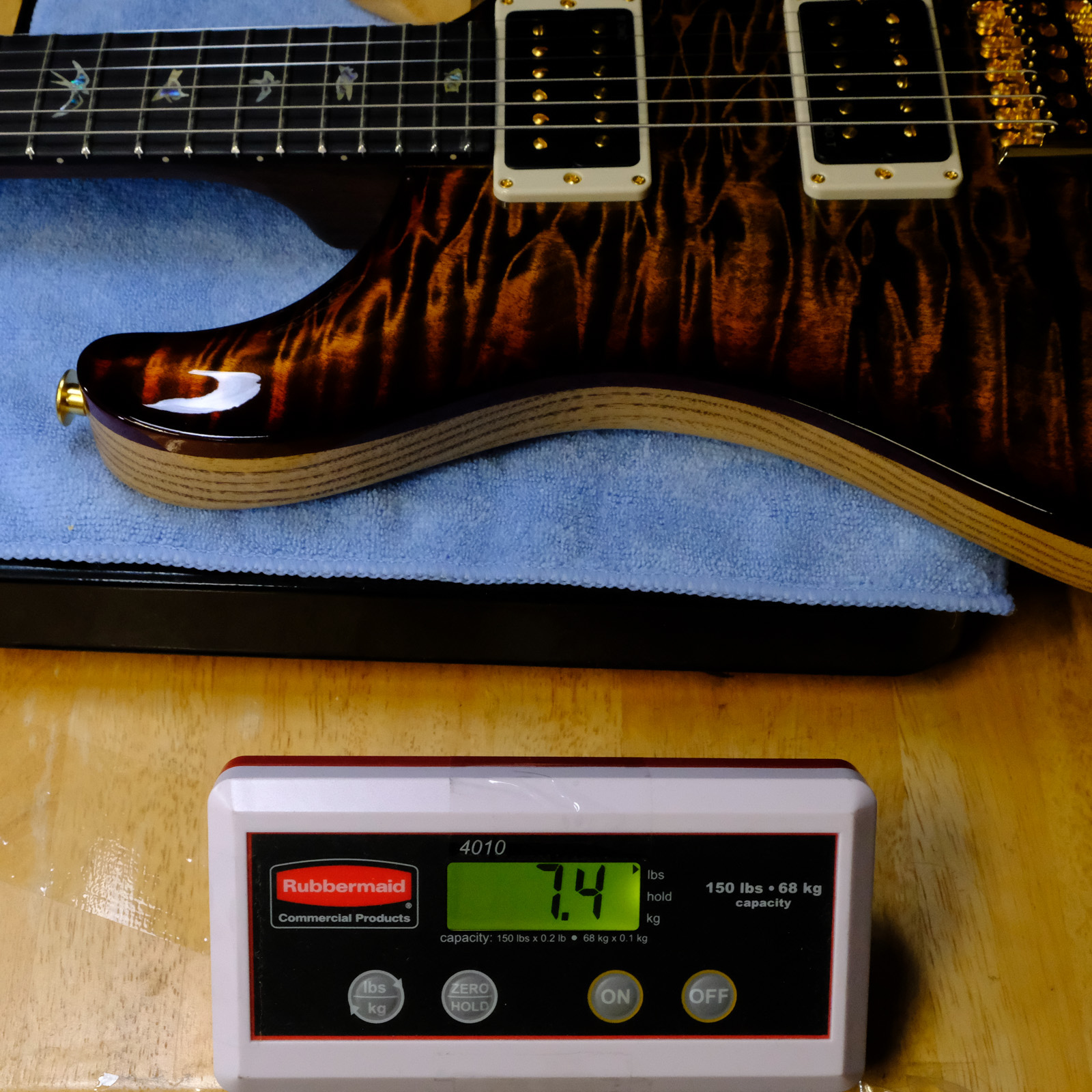 PRS Wood Library Custom 24 10-Top Quilted Maple - Yellow Tiger