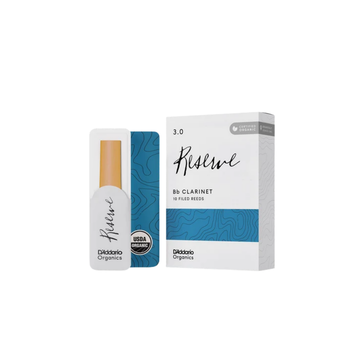 D'Addario Organic Reserve Bb Clarinet Reeds 3.0 10 Pack