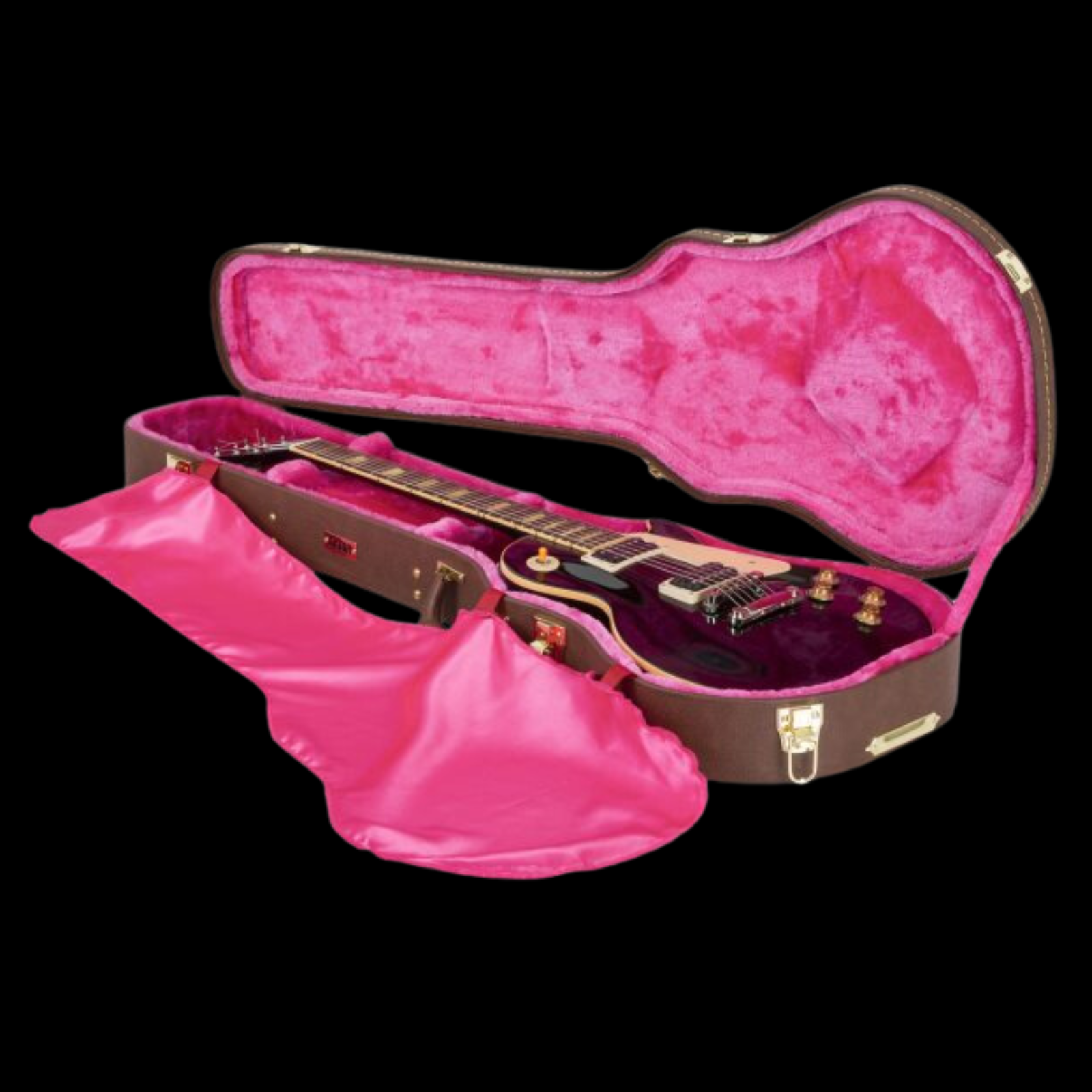 Gator Deluxe Wood Case for Les Paul Guitar - Brown