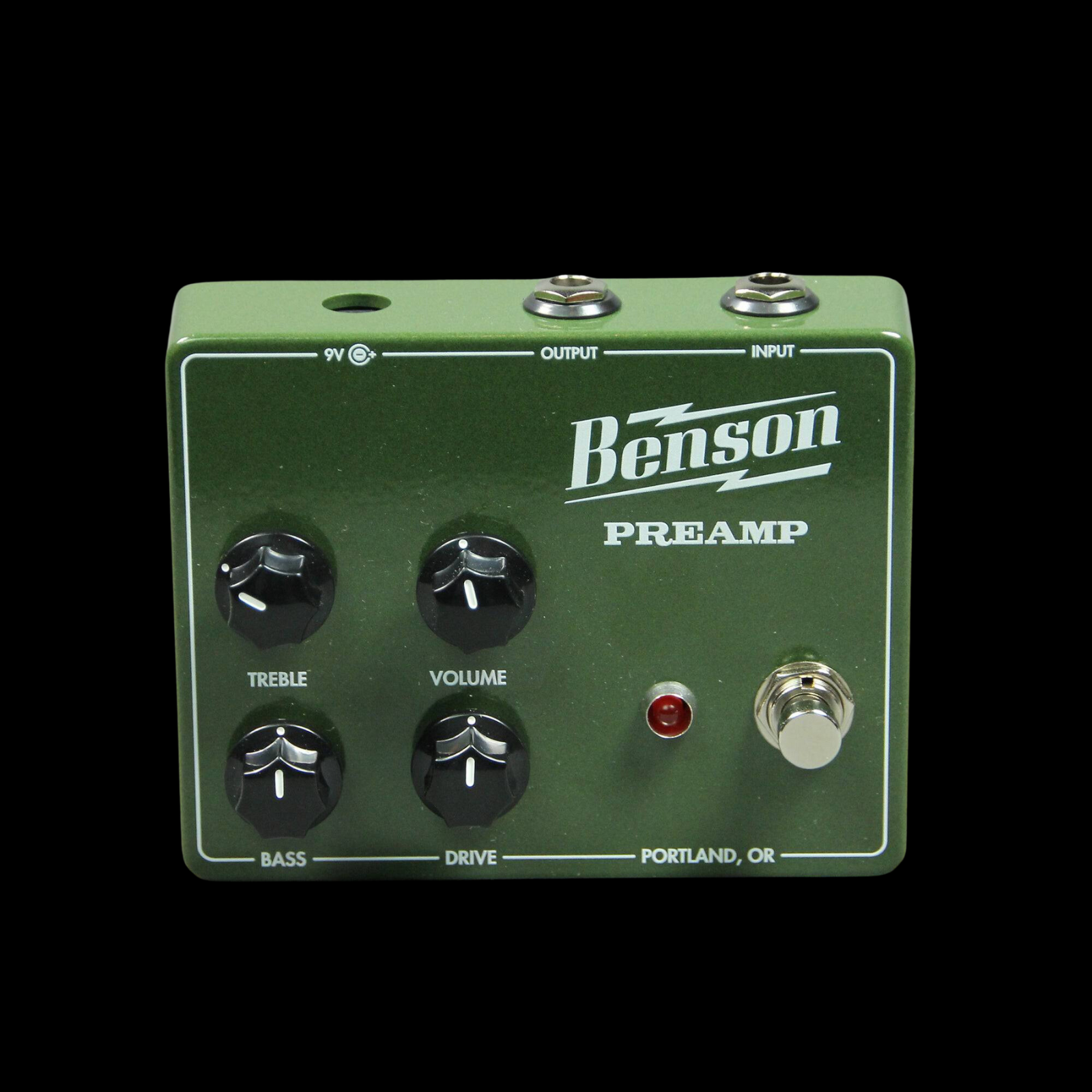 Benson Amps Custom Design Preamp Pedal (Olive Green) - Palen Music