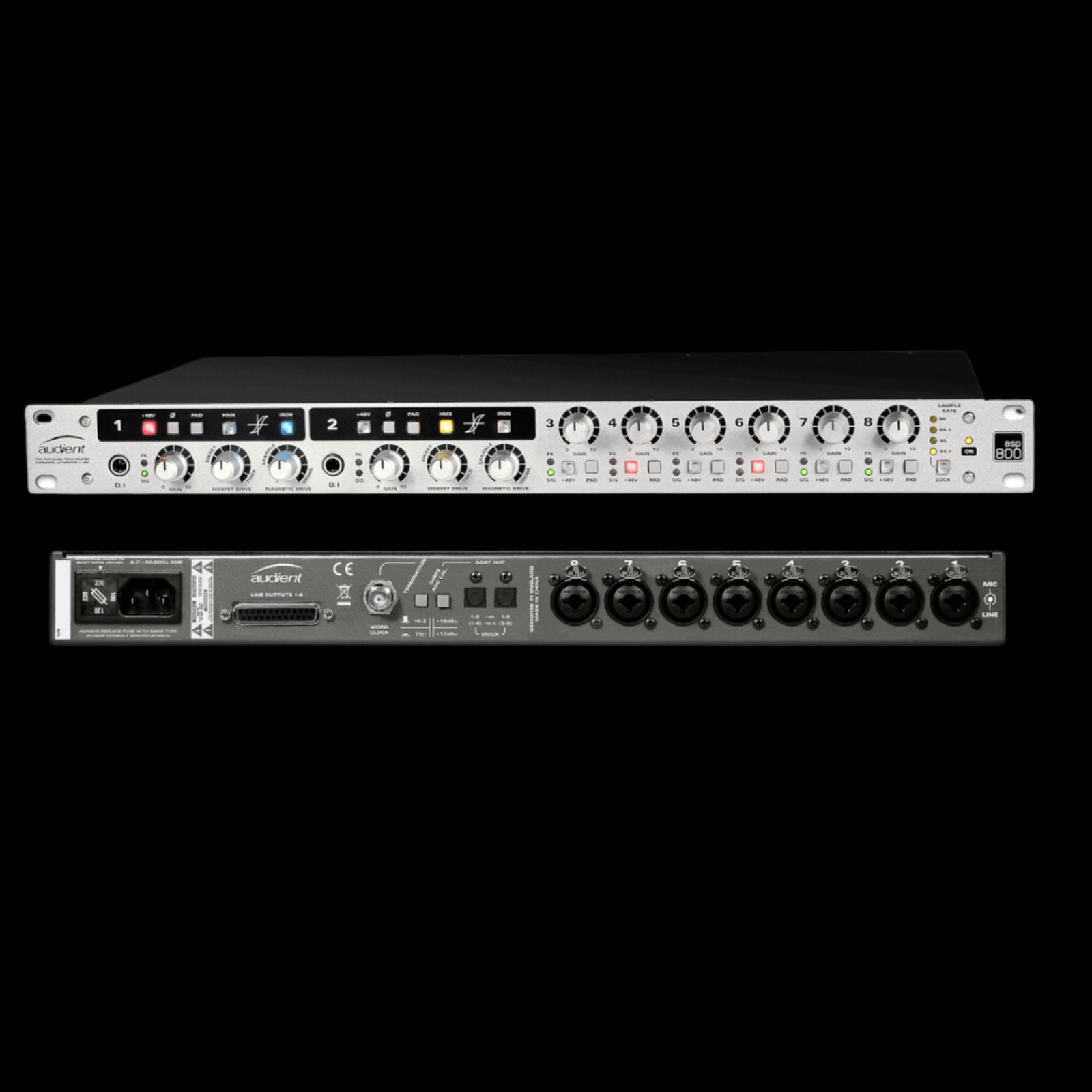 Audient ASP800 8-channel Microphone Preamp - Palen Music