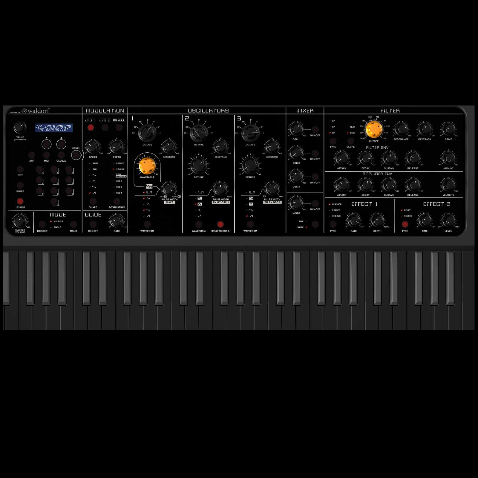 Studiologic Sledge 2.0 Black Virtual Analog Synthesizers - Palen Music