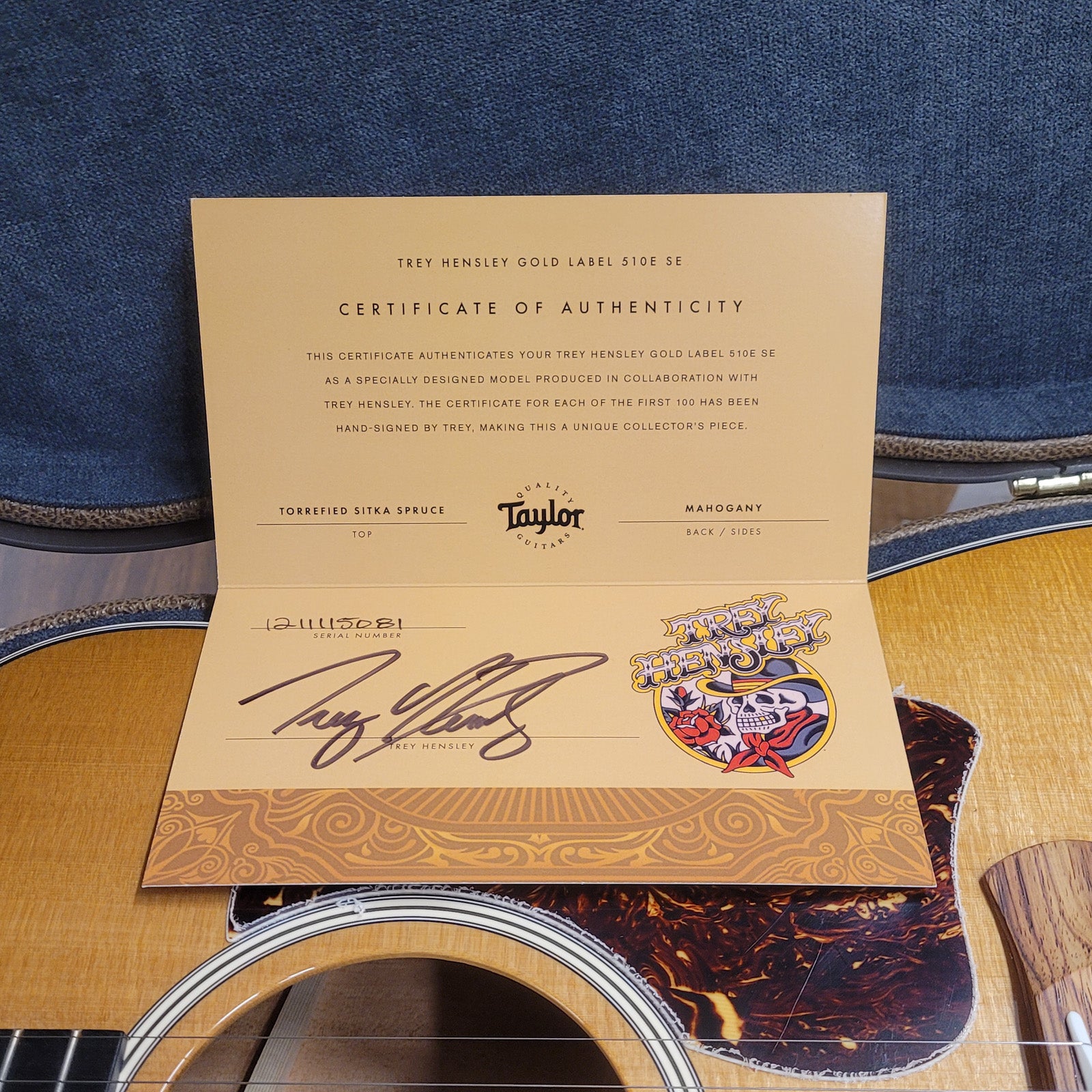 Taylor Trey Hensley Gold Label 510e SE - Antique Blond