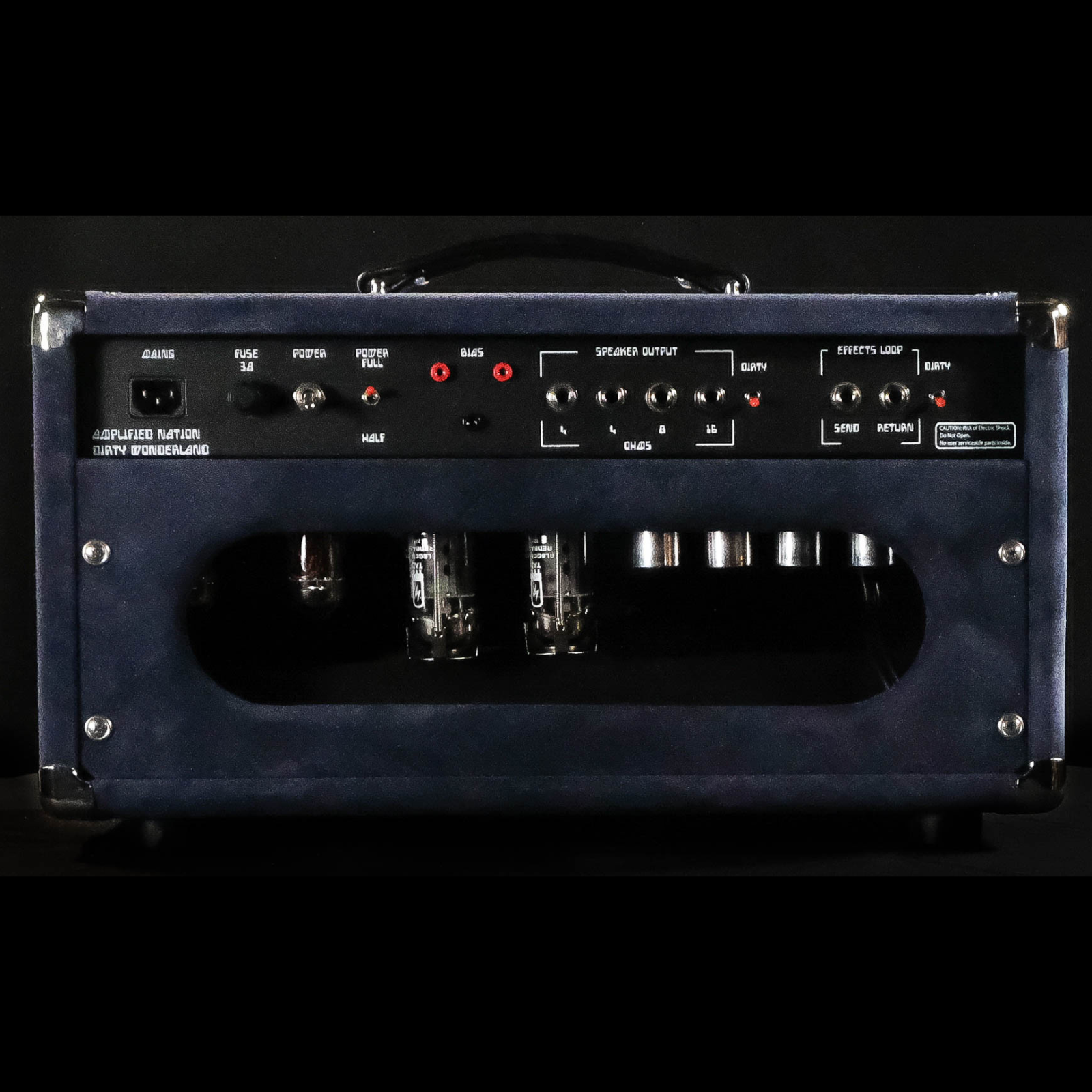 Amplified Nation Dirty Wonderland Twin GZ34 Rectified 50/22 Watt Amp Head W/ 112 Cab - Navy Suede/Silver Matrix - Palen Music