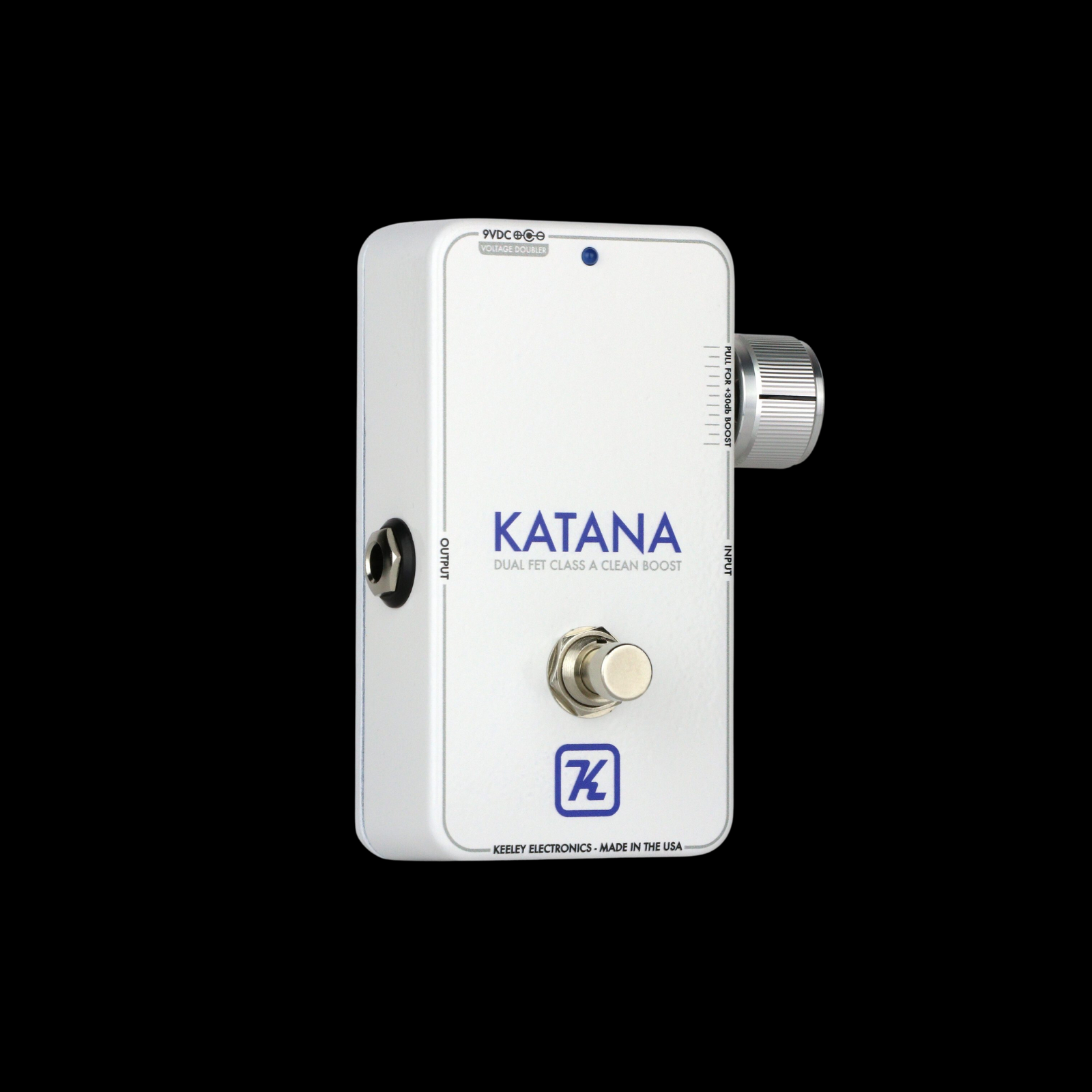 Keeley Katana Clean Boost Pedal - Throwback White - Palen Music