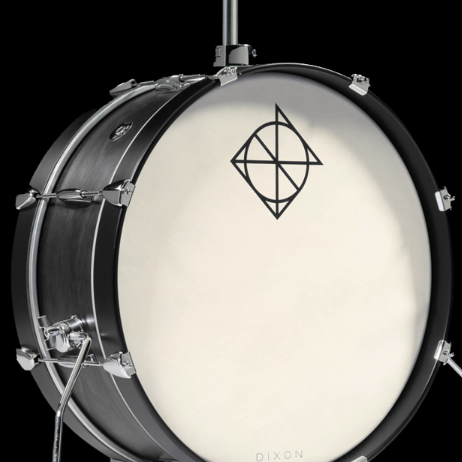 Dixon Little Roomer 7" x 20" Bass Drum - Black Coal Satin