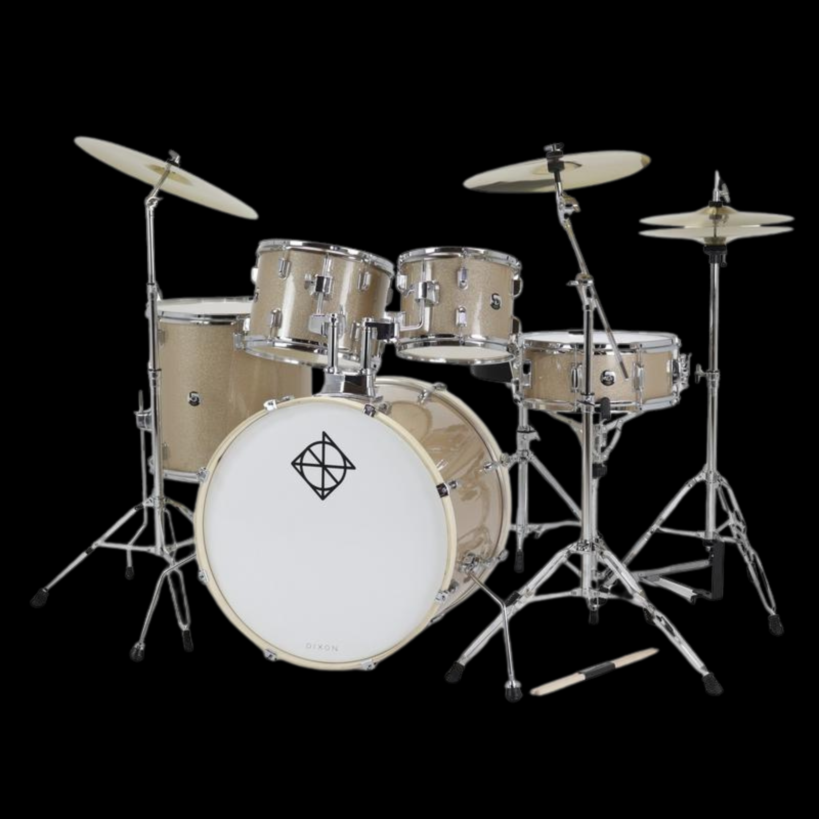Dixon Spark 5-piece Complete Drum Kit - Champagne Sparkle
