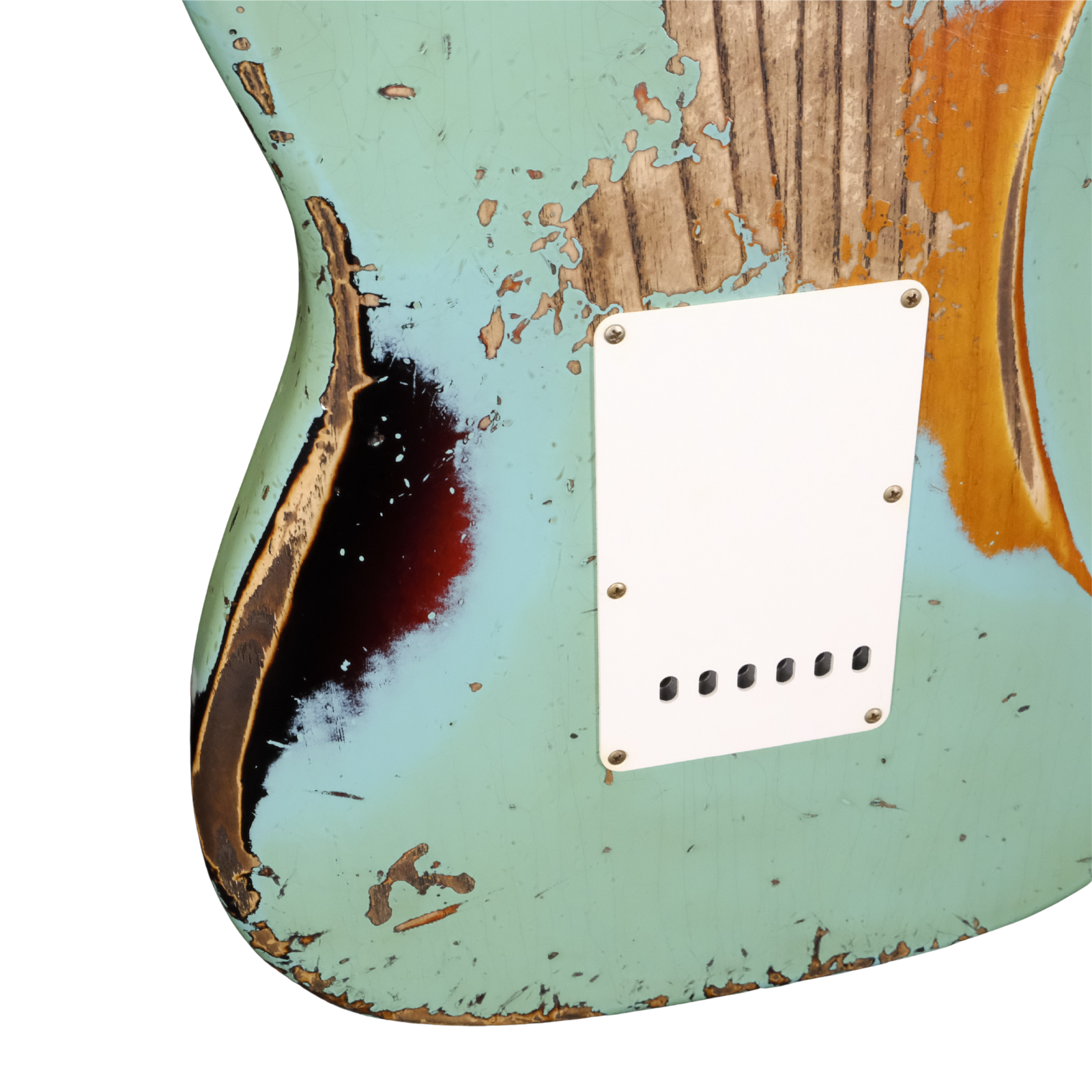 Fender Custom Shop '63 Stratocaster Super Heavy Relic - Super Faded Aged Seafoam Green over 3-Color Sunburst