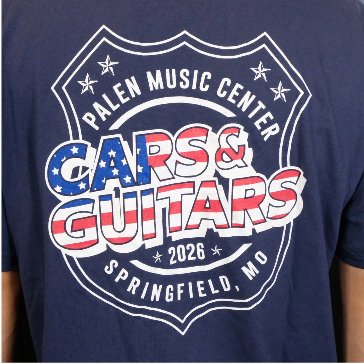 Palen Music Center 2026 Cars Guitars Pocket Tee