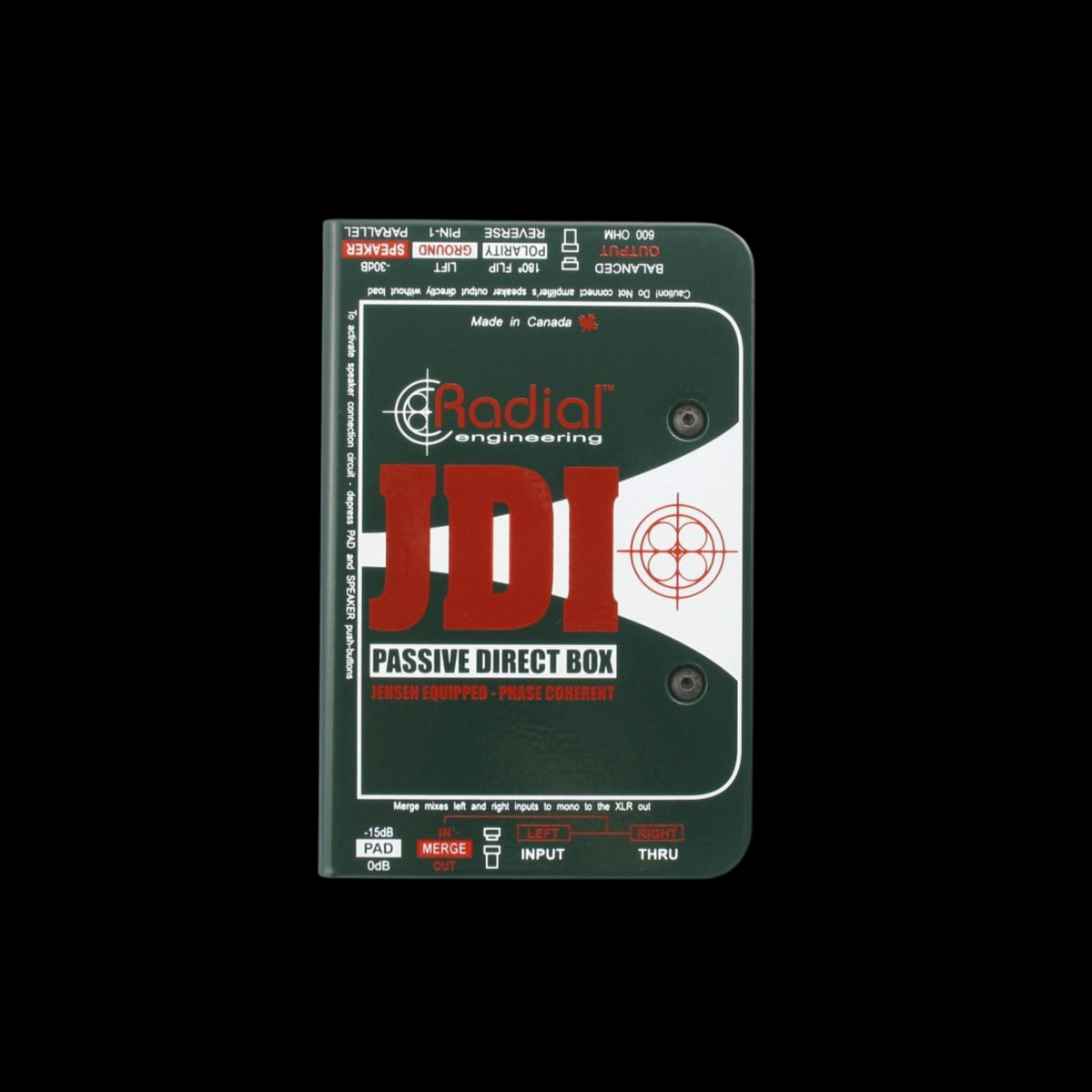Radial JDI - Jensen Equipped 1-channel Passive Instrument Direct Box
