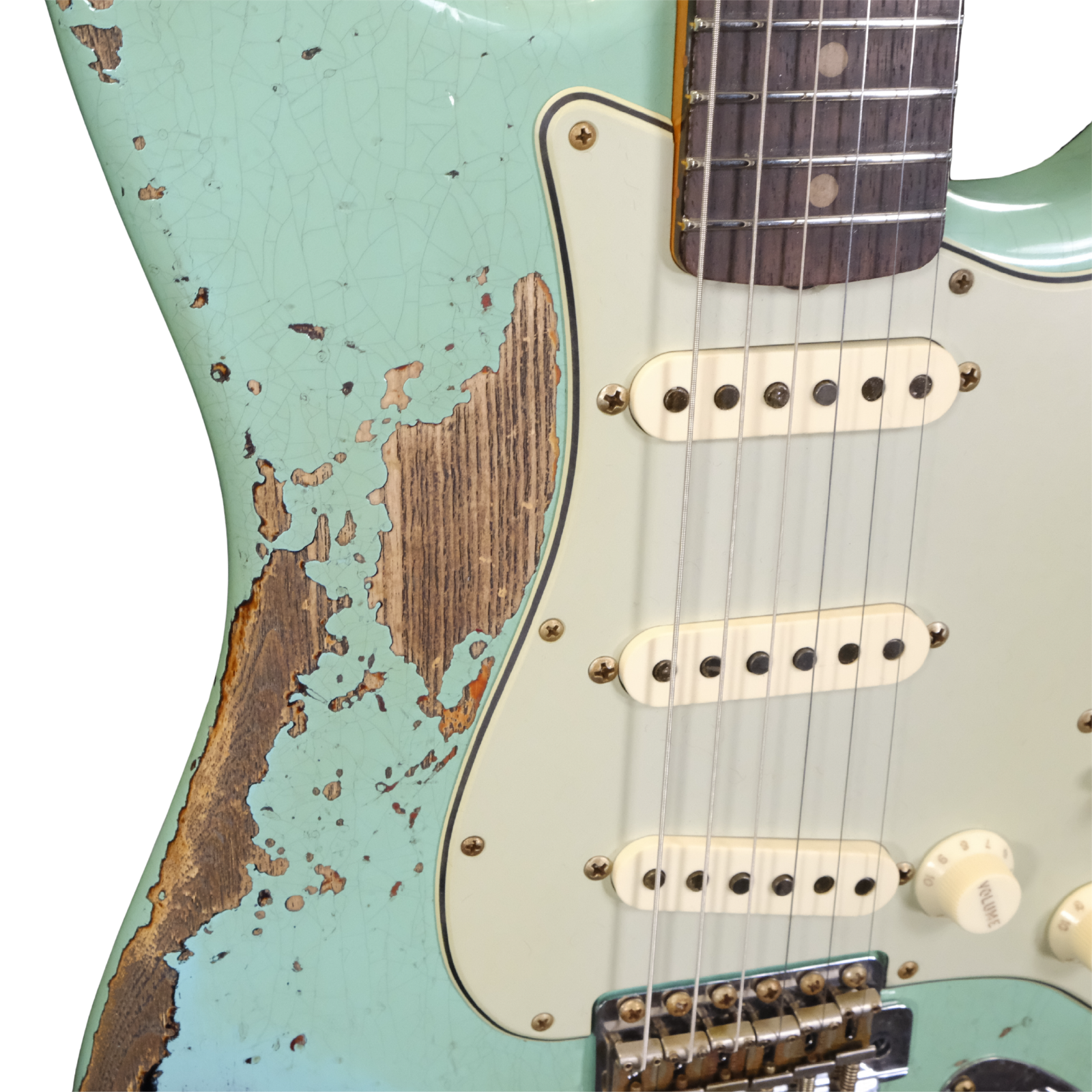 Fender Custom Shop '63 Stratocaster Super Heavy Relic - Super Faded Aged Seafoam Green over 3-Color Sunburst