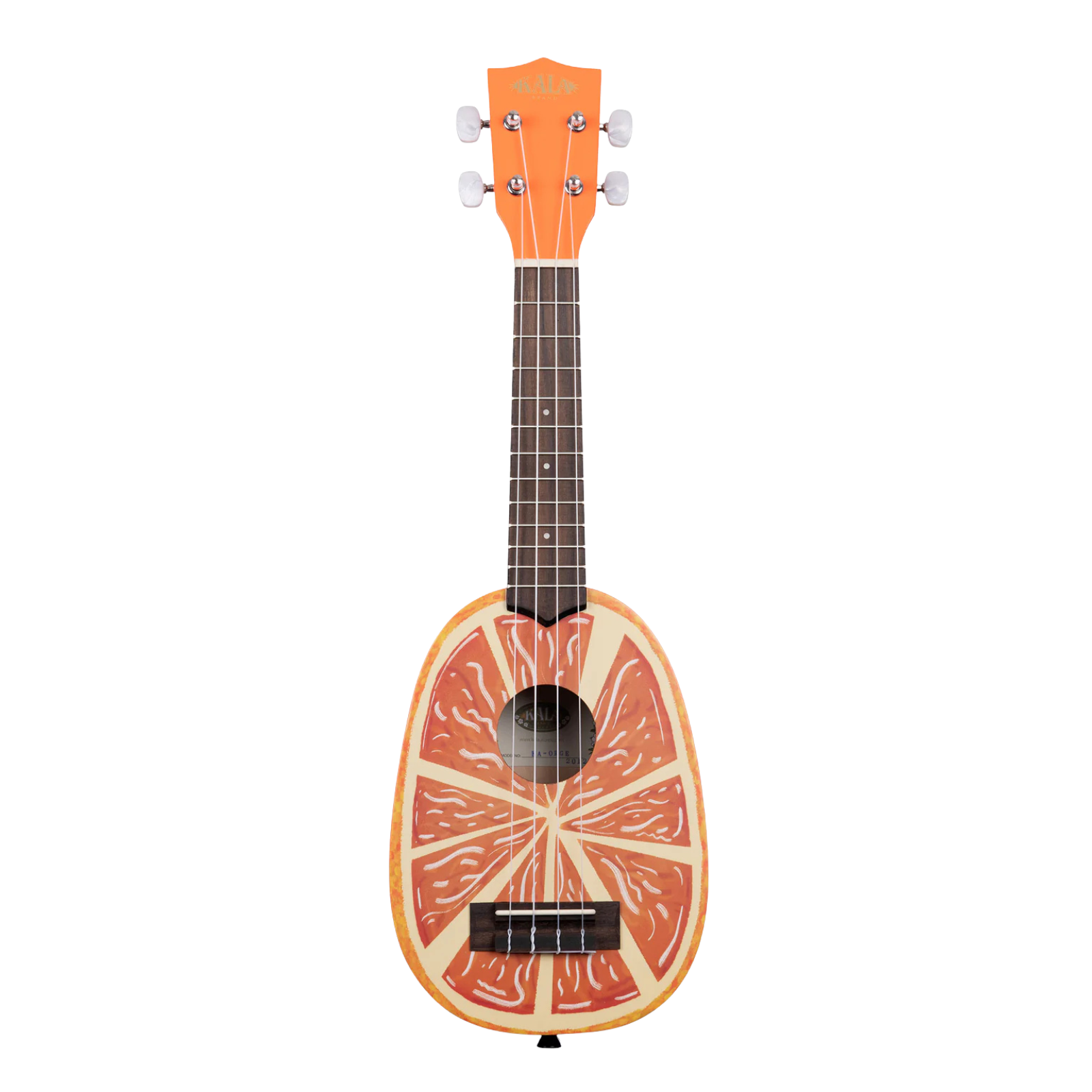 Kala KA-NV-ORNG Novelty Series Orange Pineapple Soprano Ukulele - Satin