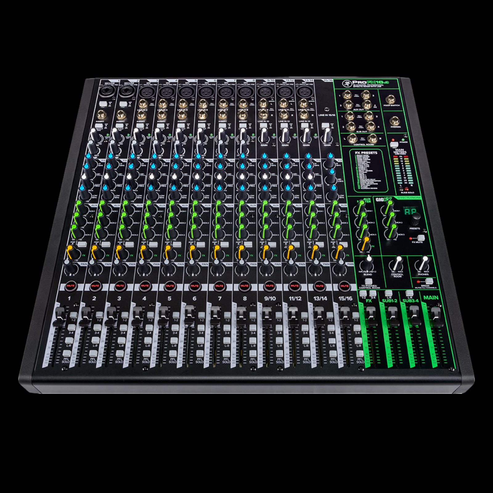 Mackie PROFX16V3 16-Channel Professional FX Analog Mixer with USB - Palen Music