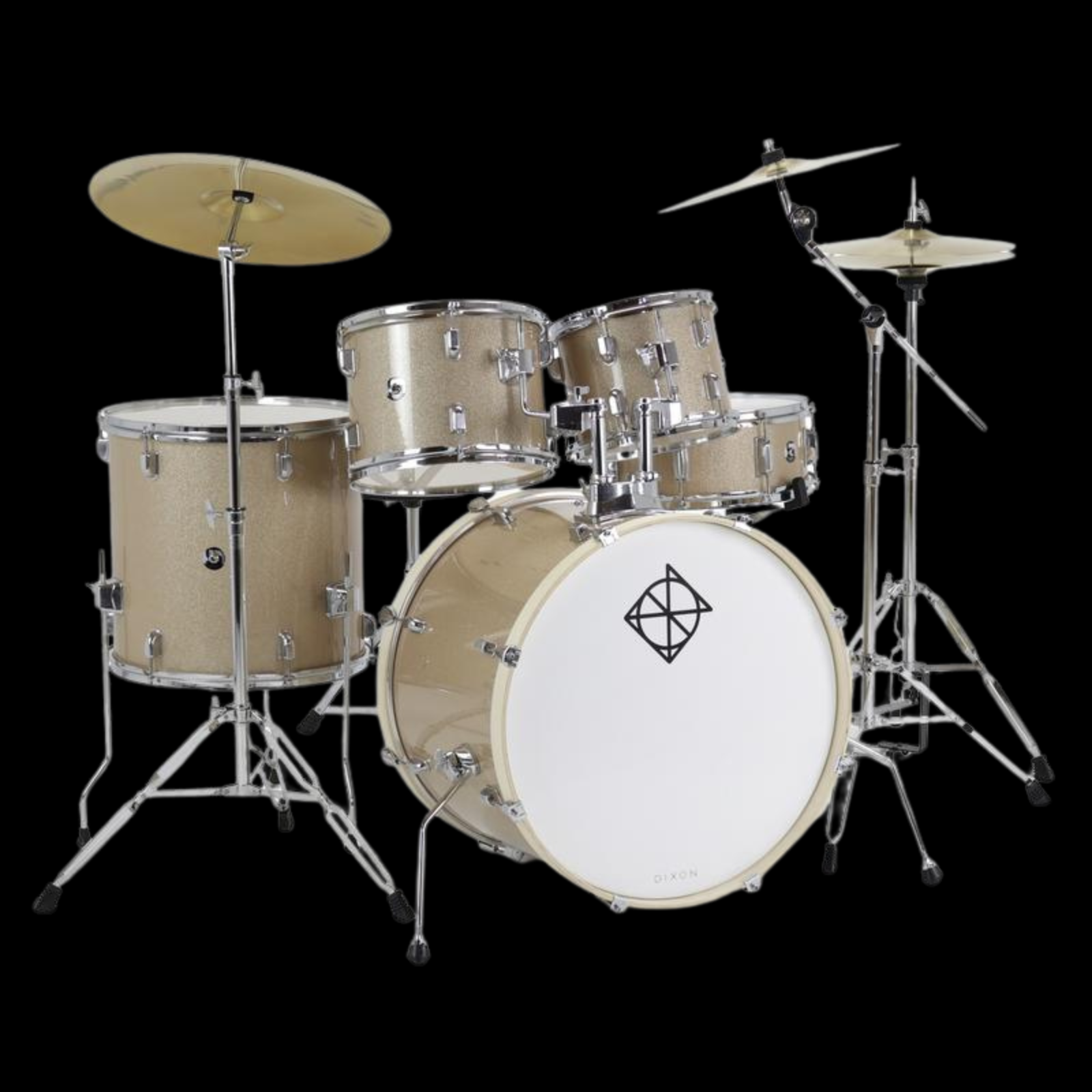 Dixon Spark 5-piece Complete Drum Kit - Champagne Sparkle