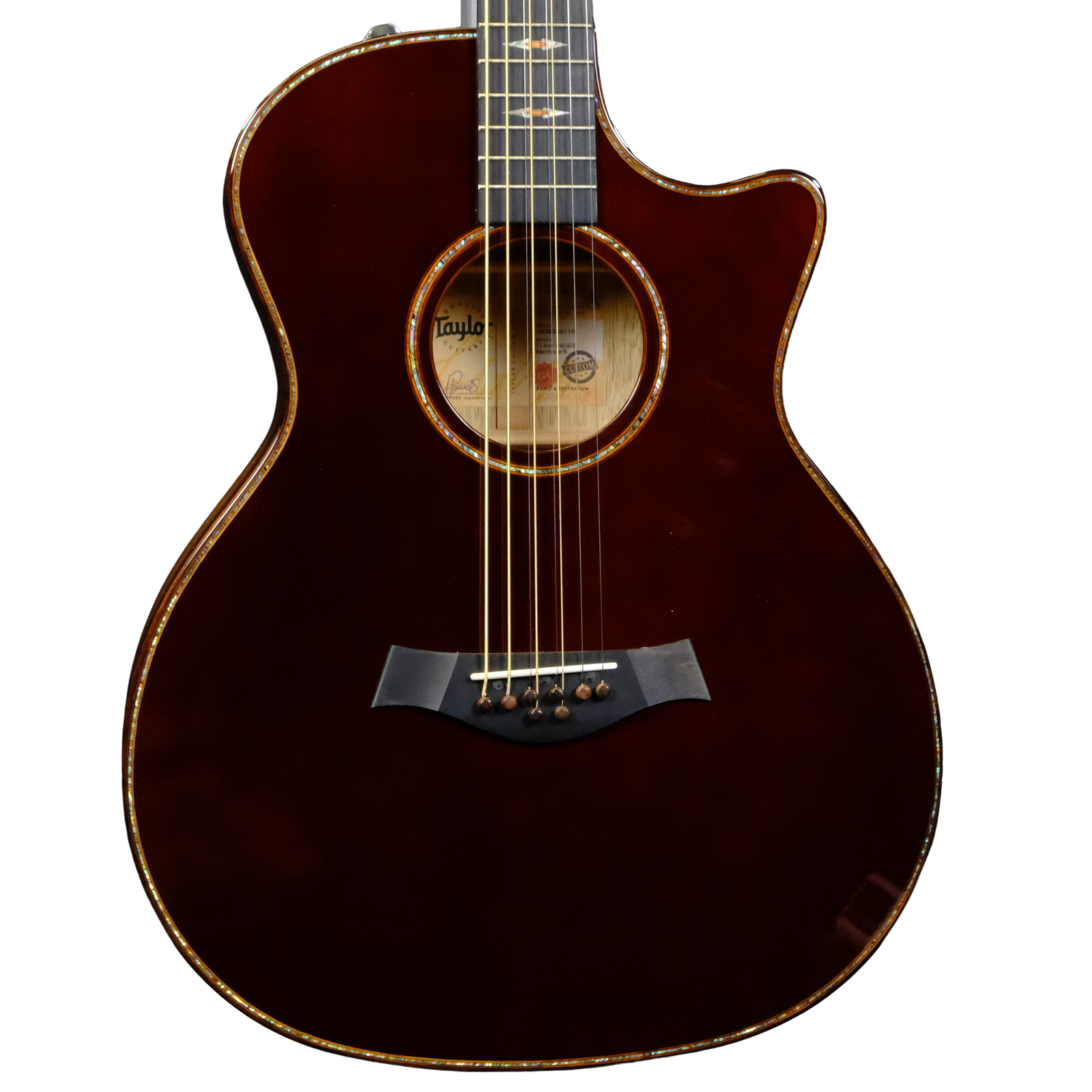 Taylor Custom Grand Auditorium C14CE-B4023 Baritone 8 - Chocolate Burgundy