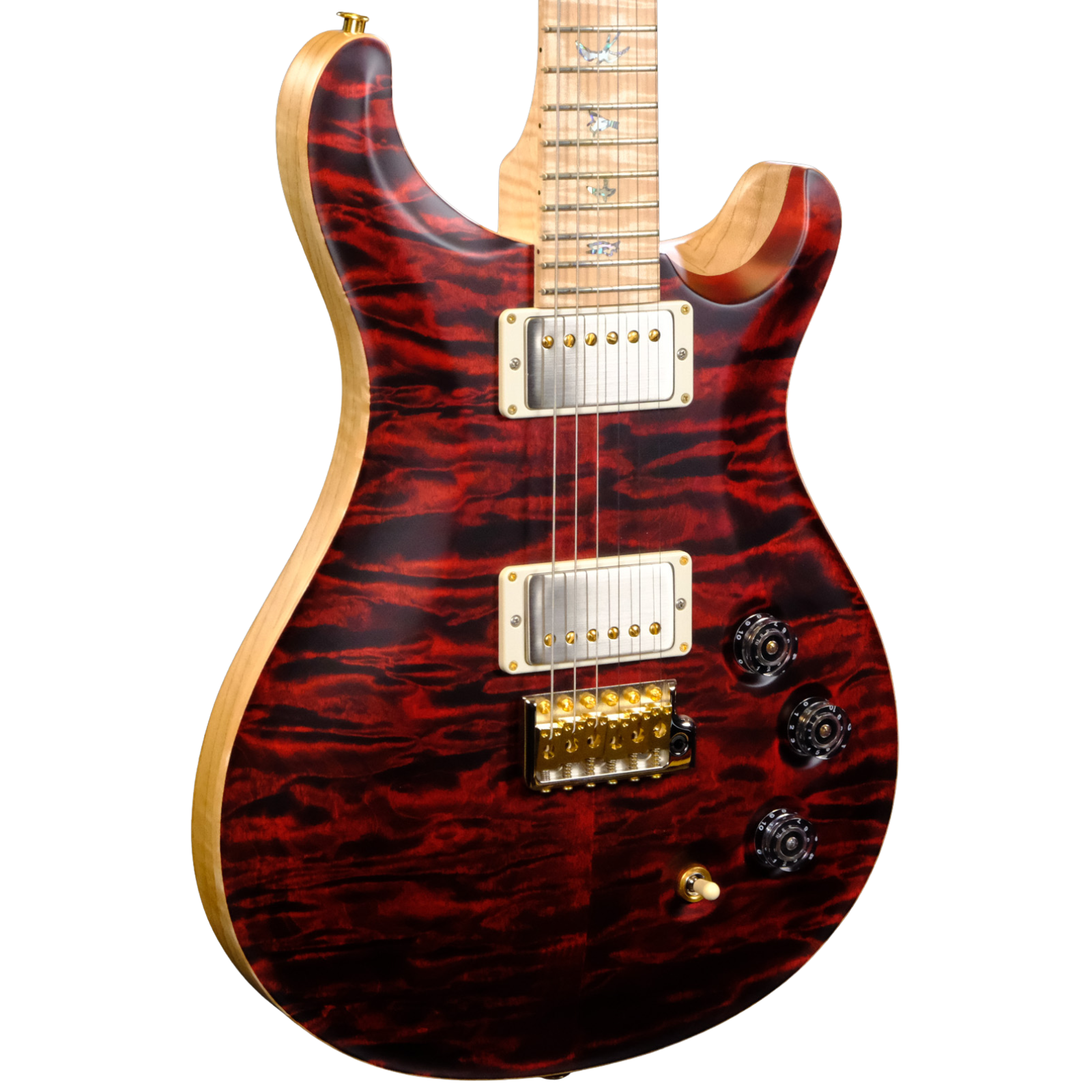 PRS Wood Library DGT Electric Guitar with Bird Inlays - Red Tiger
