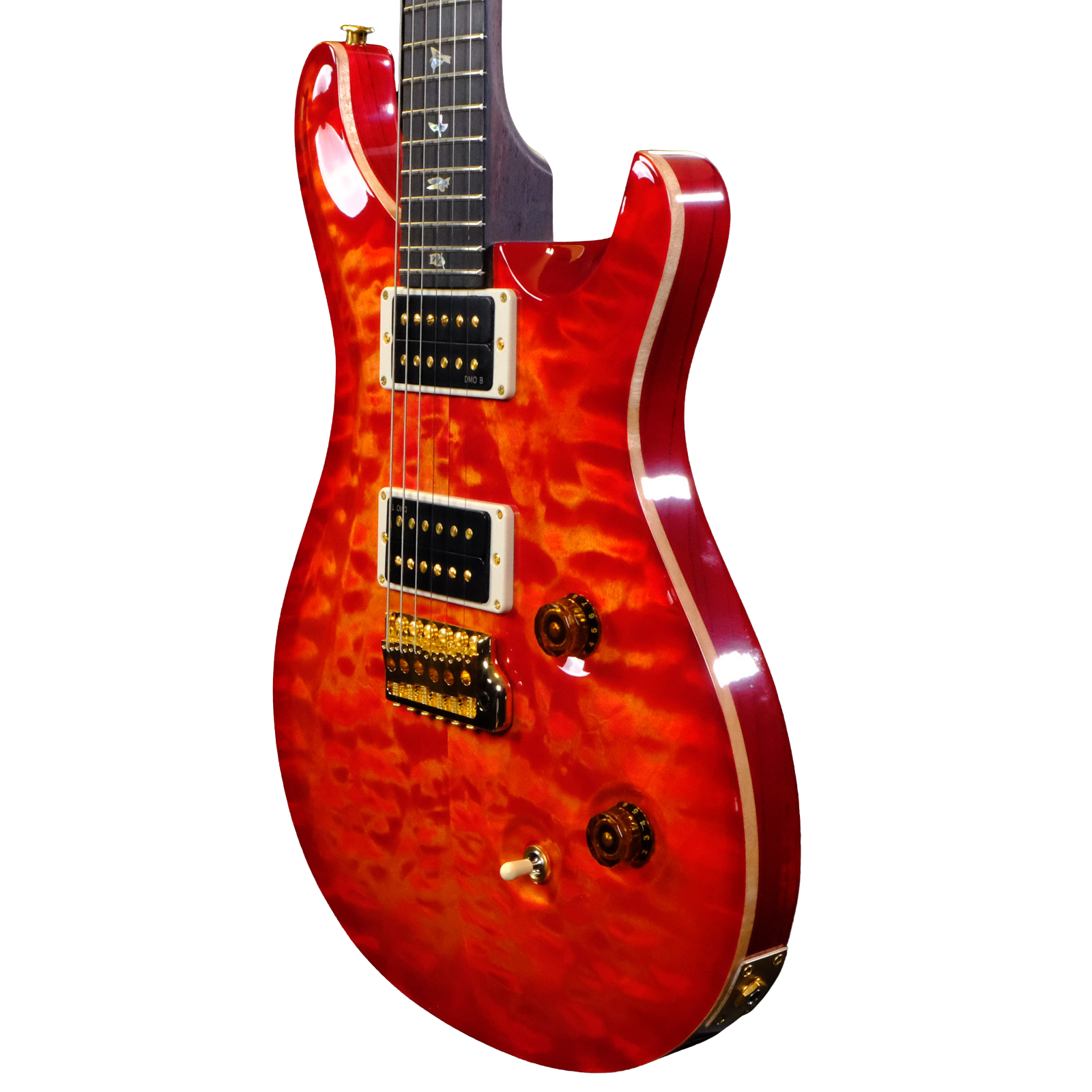 PRS Wood Library Custom 24 10-Top Flame Maple - Blood Orange