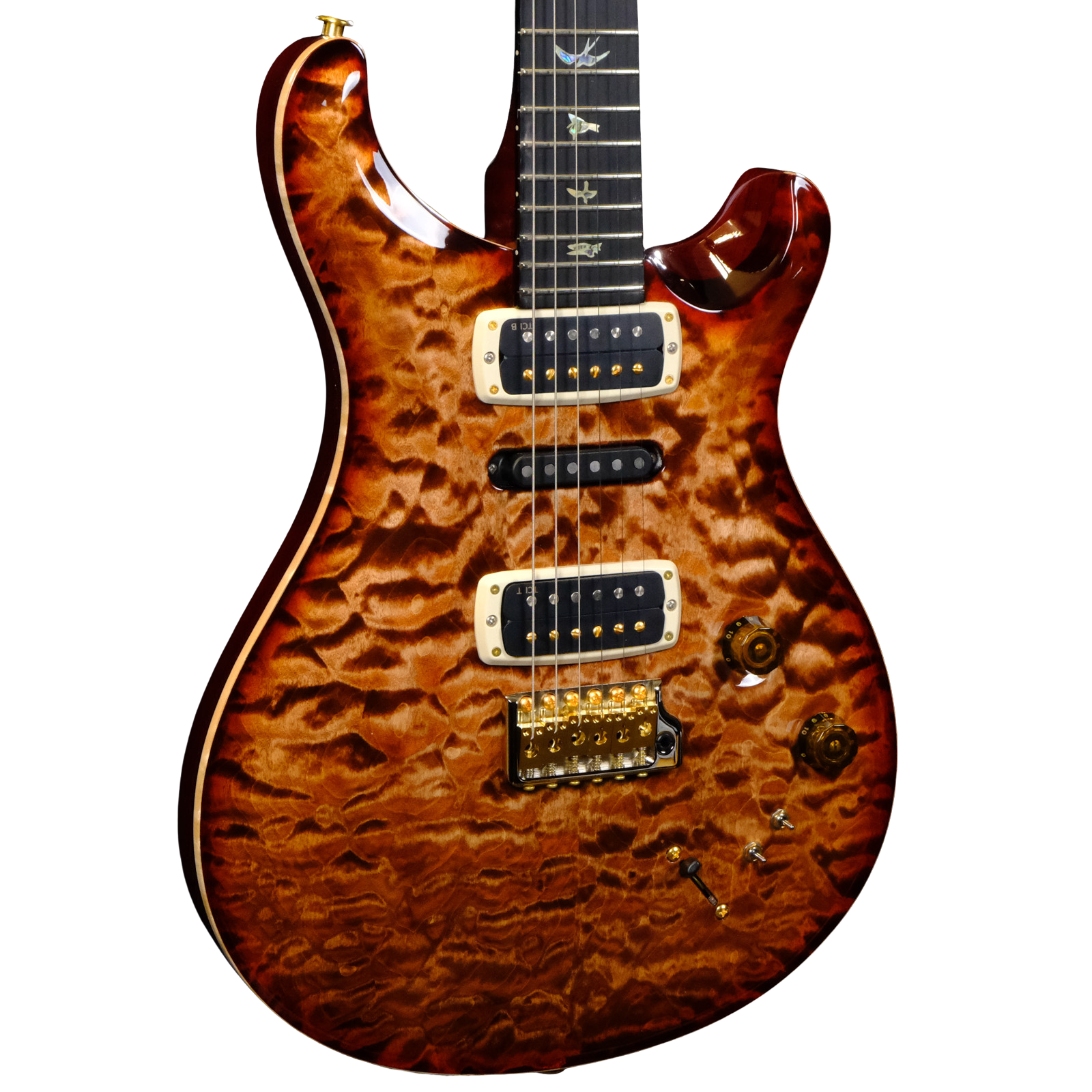 PRS Wood Library Modern Eagle V Quilted Maple - Autumn Sky Microburst