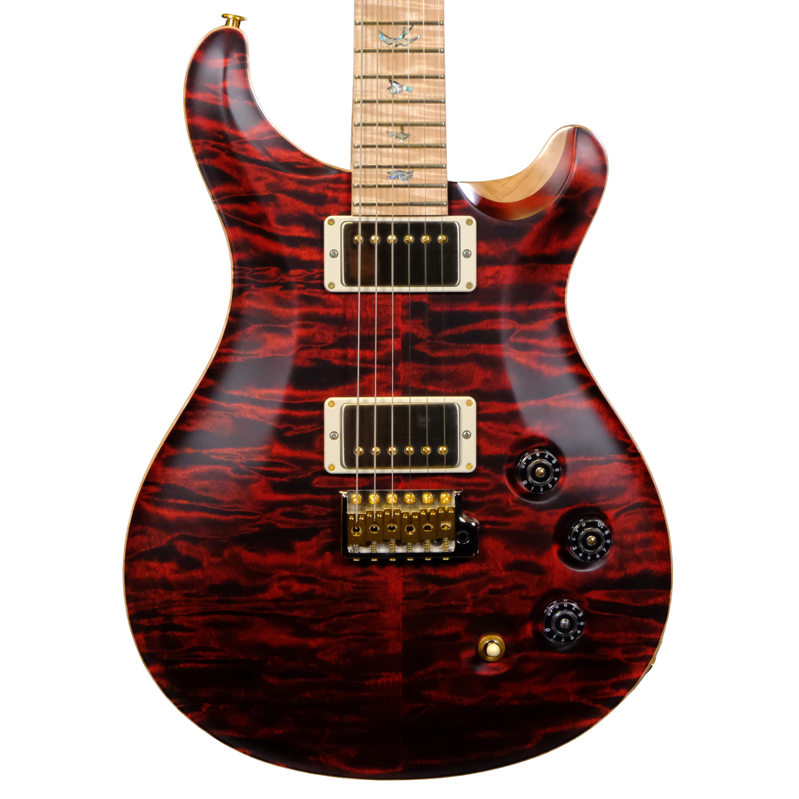 PRS Wood Library DGT Electric Guitar with Bird Inlays - Red Tiger