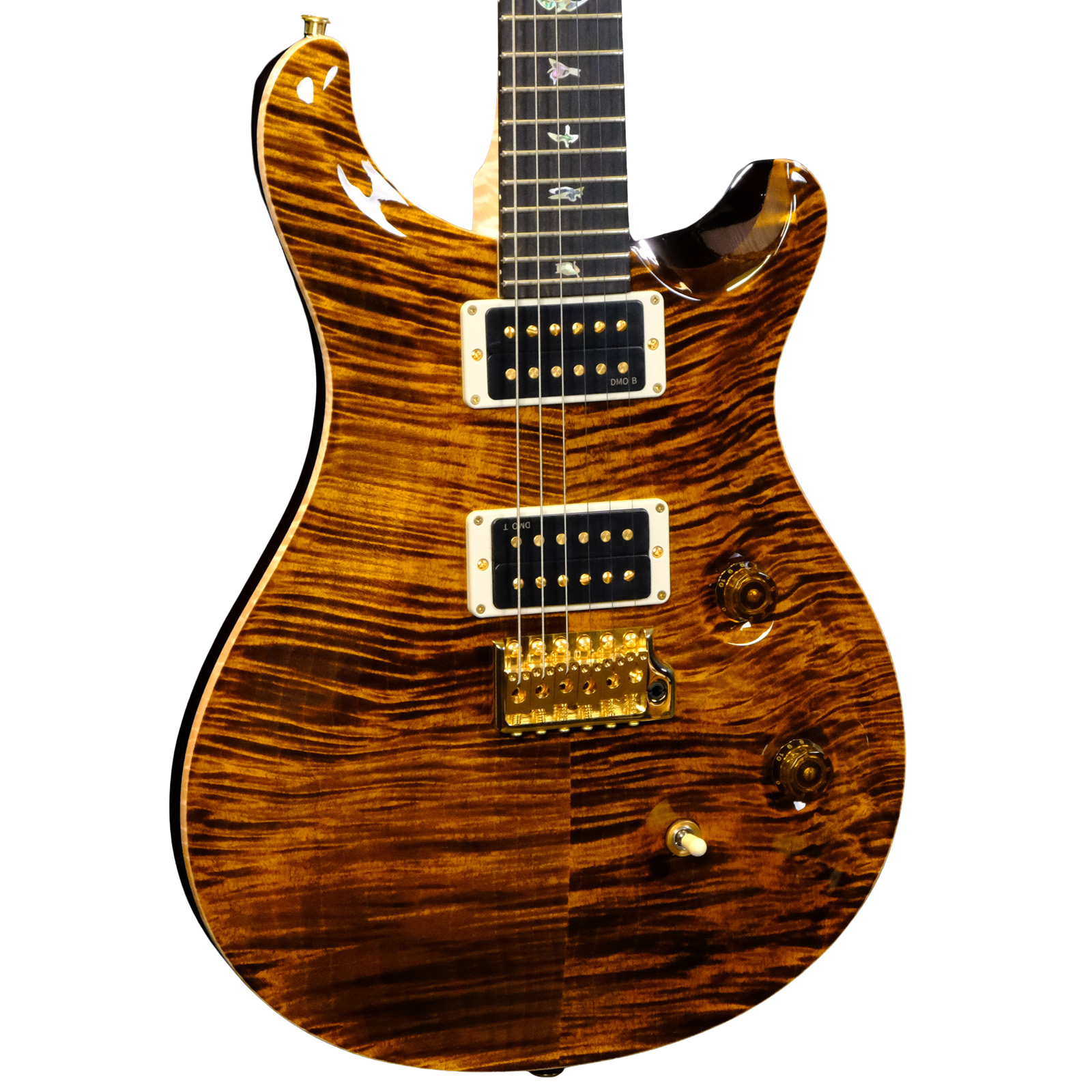 PRS Wood Library Custom 24 10-Top Flamed Maple - Yellow Tiger
