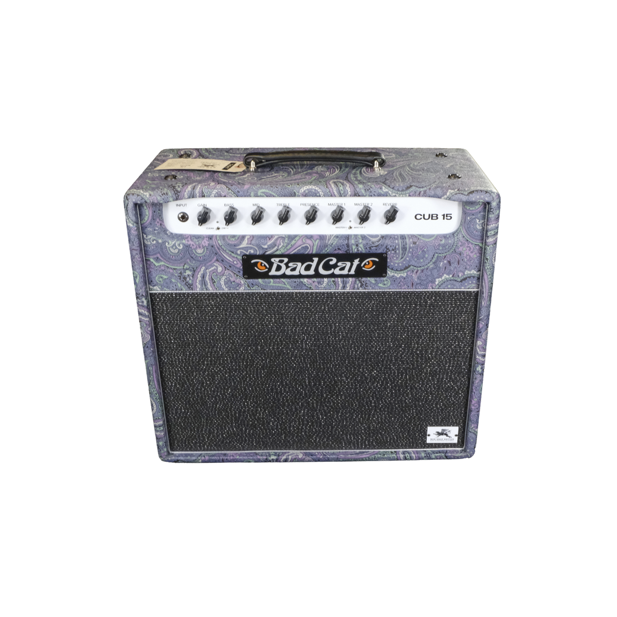 Bad Cat Cub 15 Mod Shop Edition - Custom Purple Paisley with Silver Grill