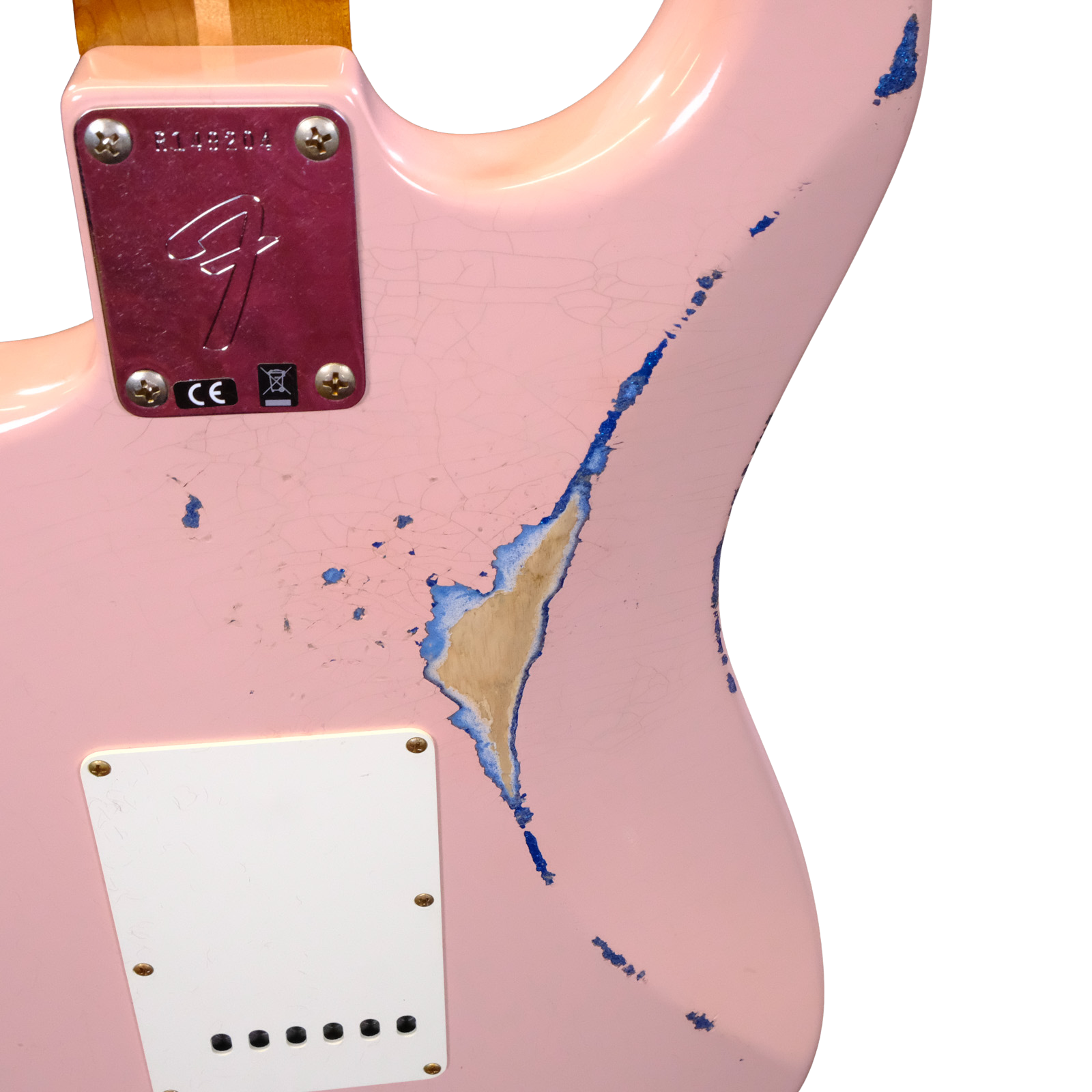 Fender Custom Shop '60 Strat Relic HSS - Shell Pink over Blue Sparkle