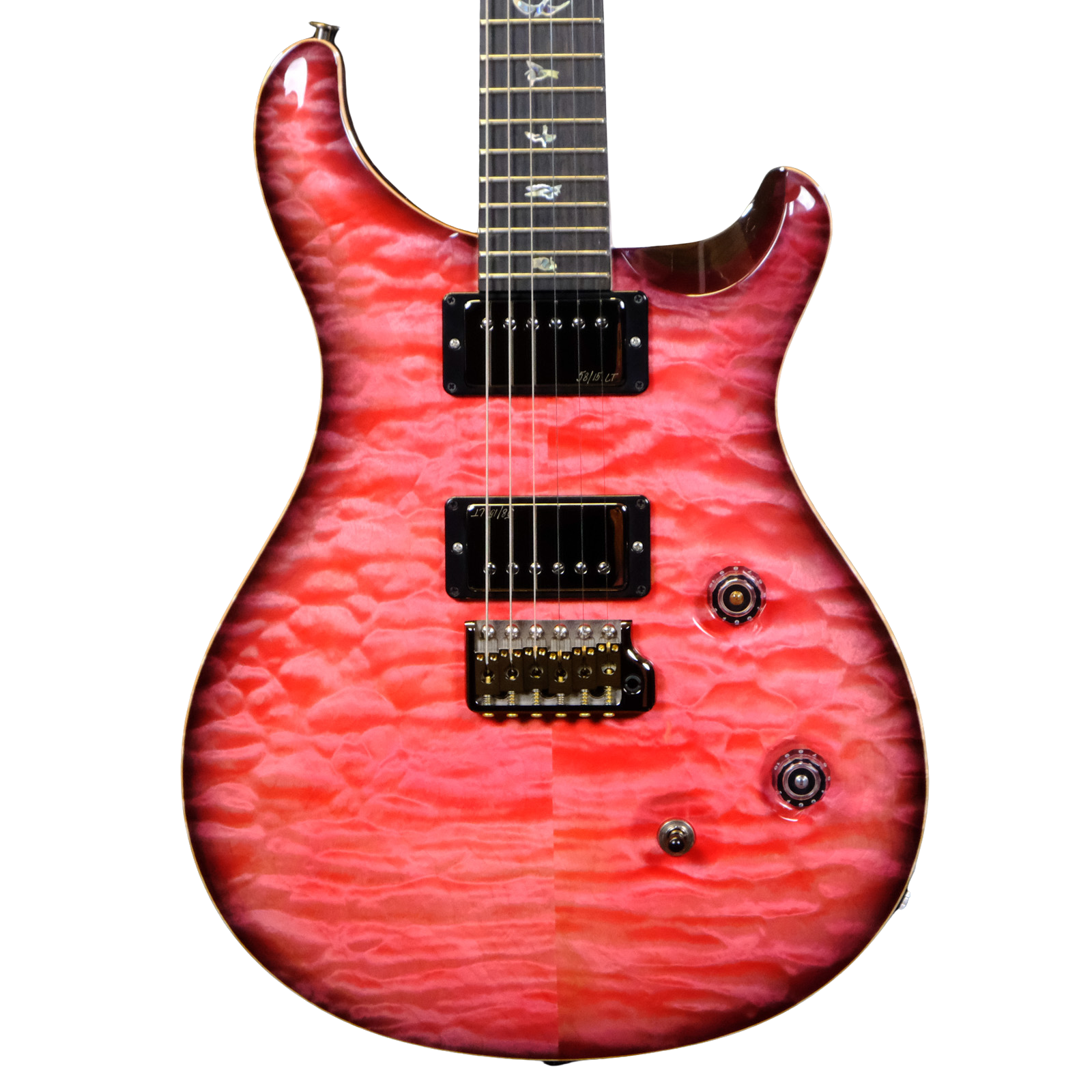 PRS Wood Library Custom 24 10-Top Quilted Maple - Bonni Pink Smokeburst