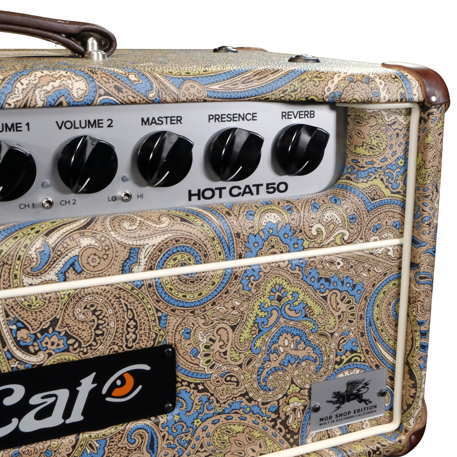Bad Cat Mod Shop Hot Cat 50 Head - Custom Blue and Brown Paisley