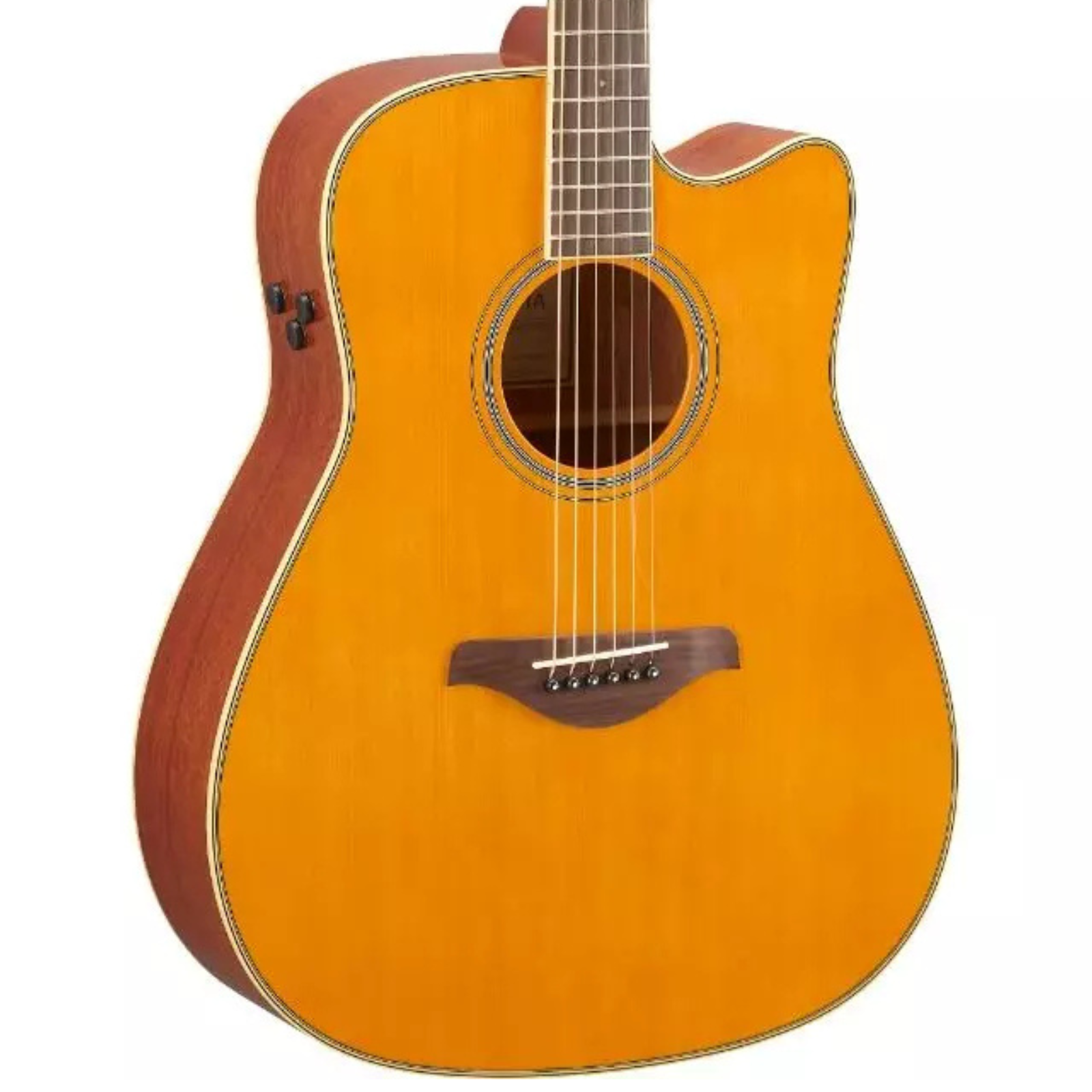 Yamaha FG-C-TA TransAcoustic Cutaway Acoustic-Electric Guitar - Vintage Tint