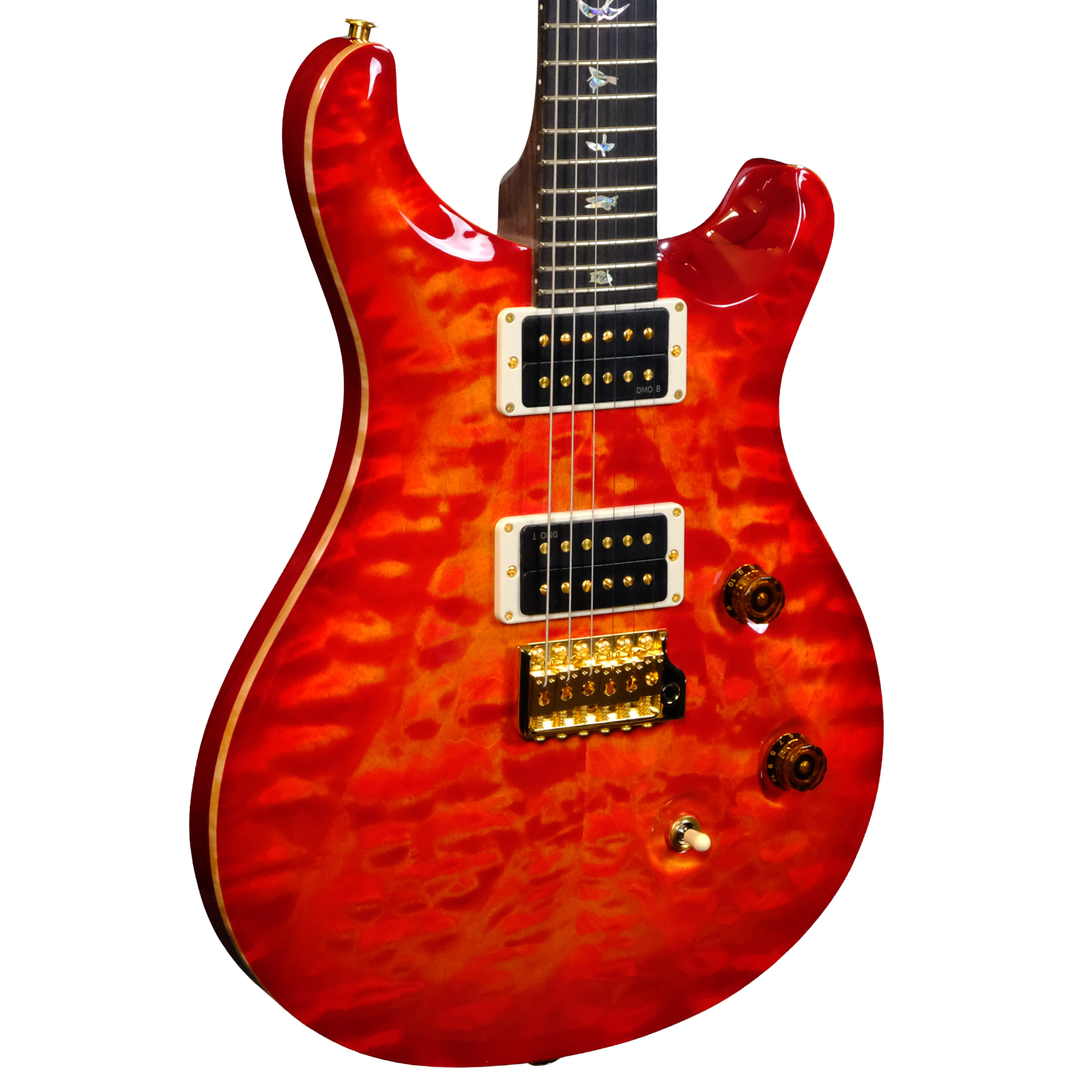 PRS Wood Library Custom 24 10-Top Flame Maple - Blood Orange