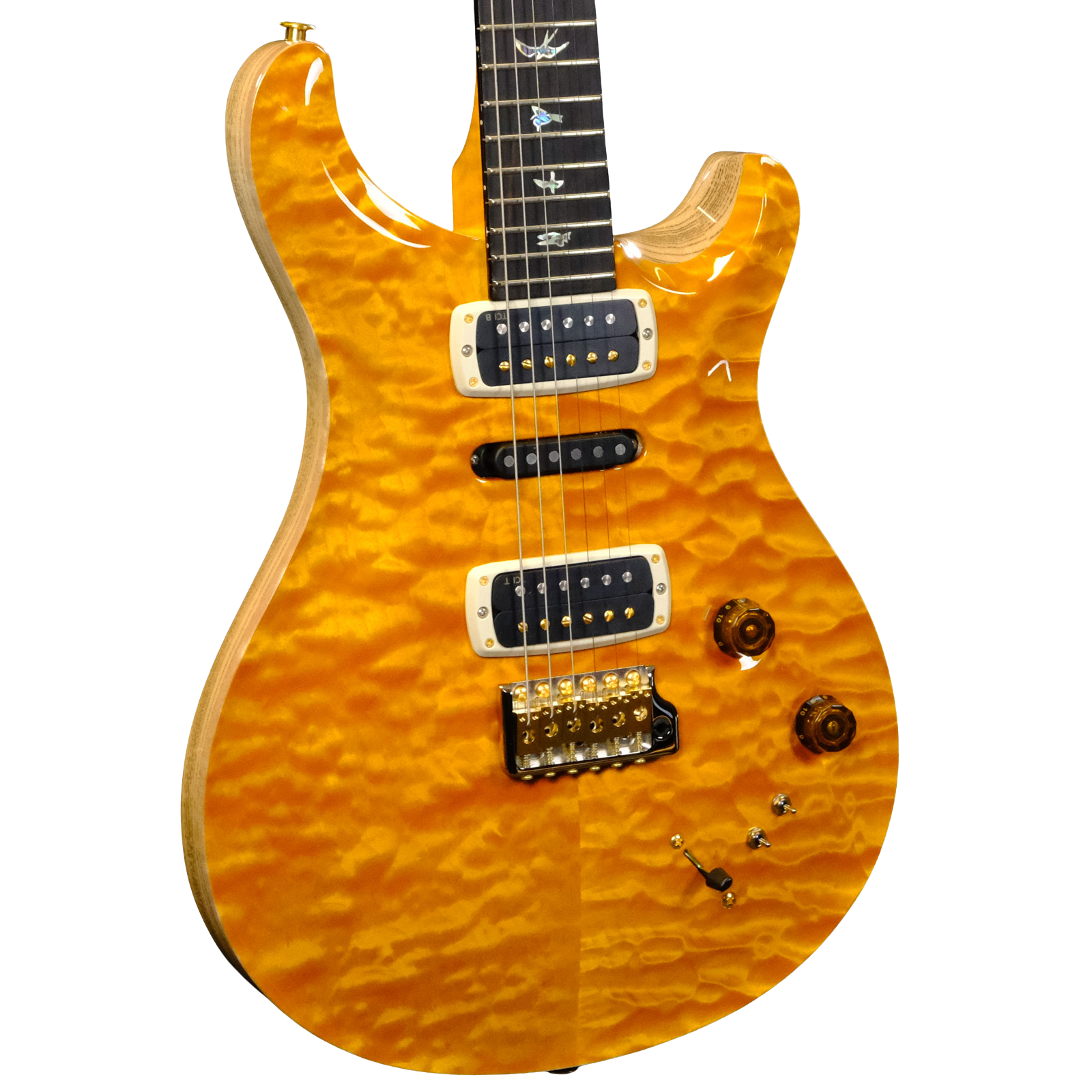 PRS Wood Library Modern Eagle V Quilted Maple - Santana Yellow