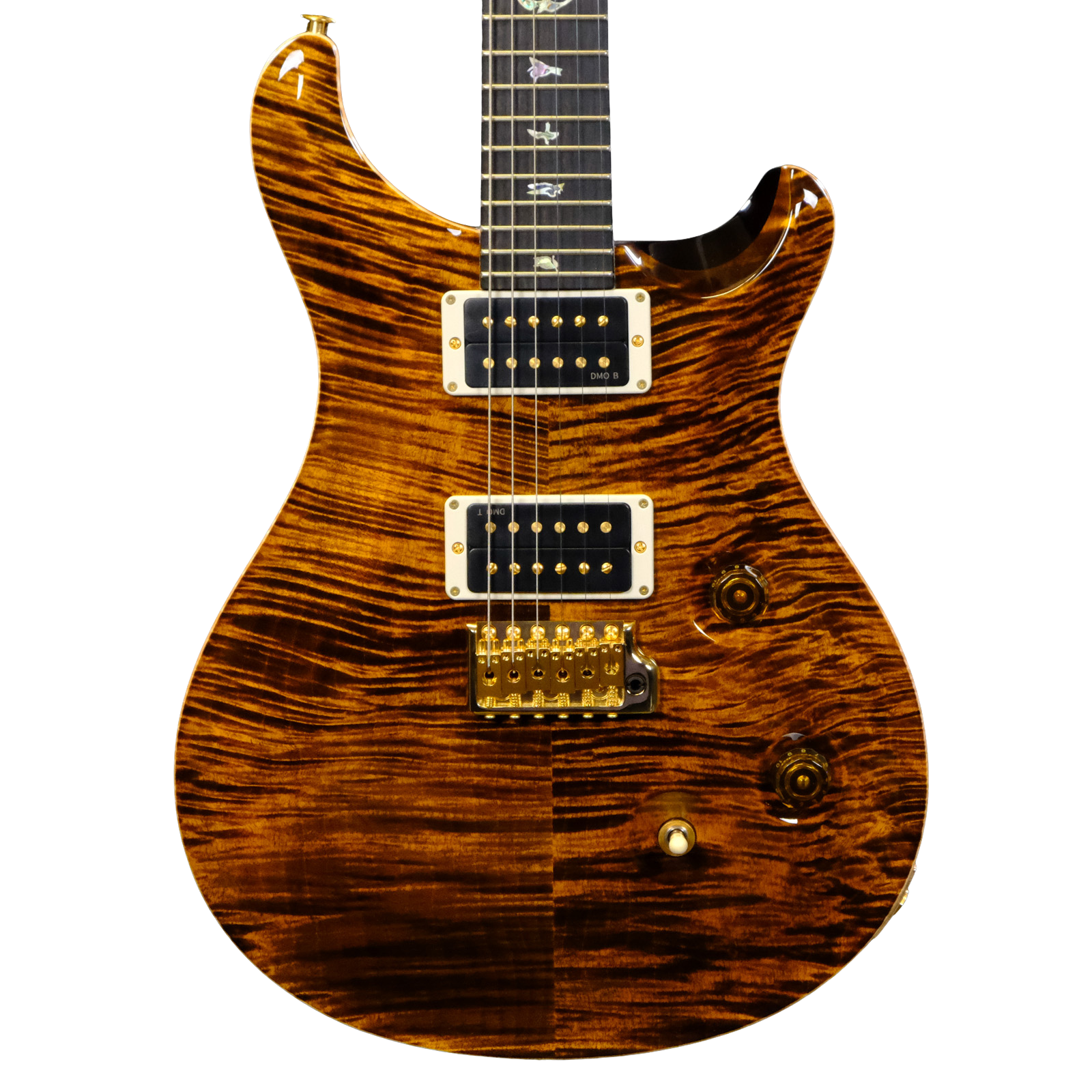 PRS Wood Library Custom 24 10-Top Flamed Maple - Yellow Tiger