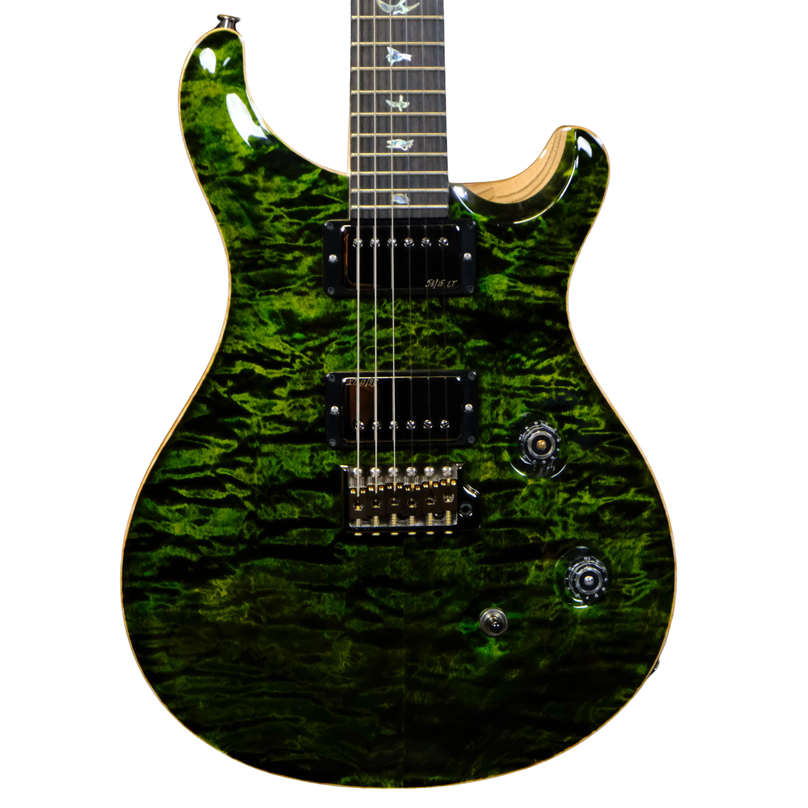 PRS Wood Library Custom 24 10-Top Quilted Maple - Jade (Natural Back)