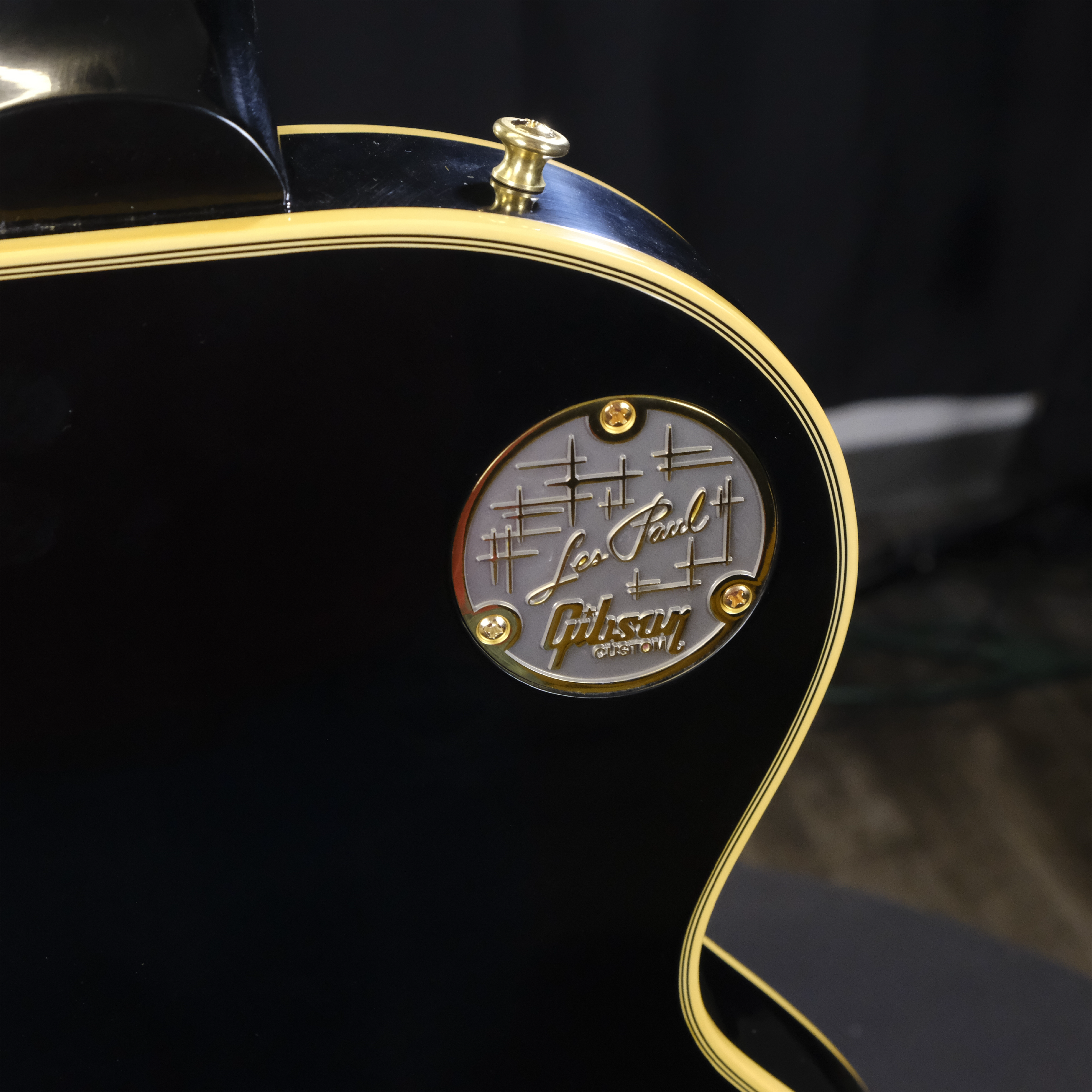 Gibson Custom 1957 Les Paul Custom Reissue VOS Electric Guitar-Ebony 2-Pickup