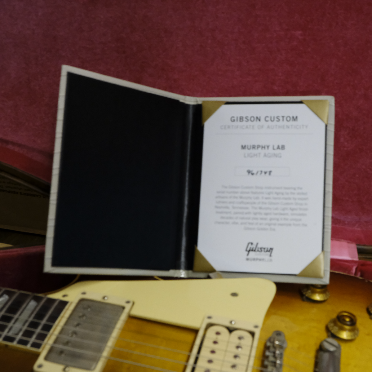 Gibson Custom Shop Limited Edition 1959 Les Paul Standard Reissue Light Aged - Dark Peach Burst BOTB Page 151 w/Birdseye Maple Top