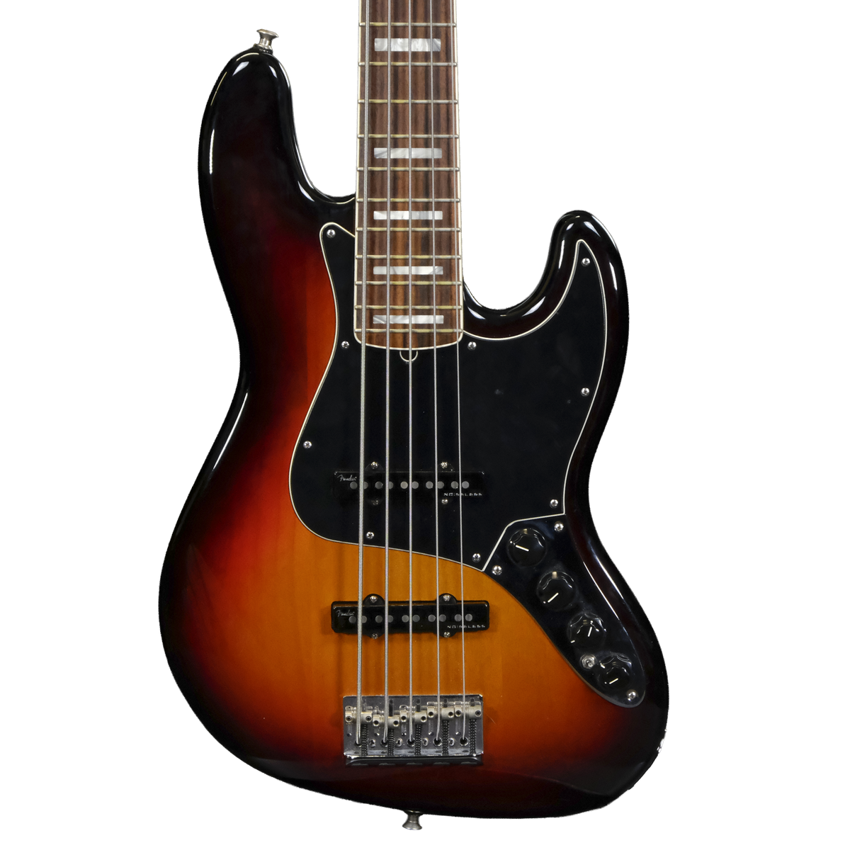 Used 2014 Fender American Deluxe Jazz Bass V - 3-Color Sunburst