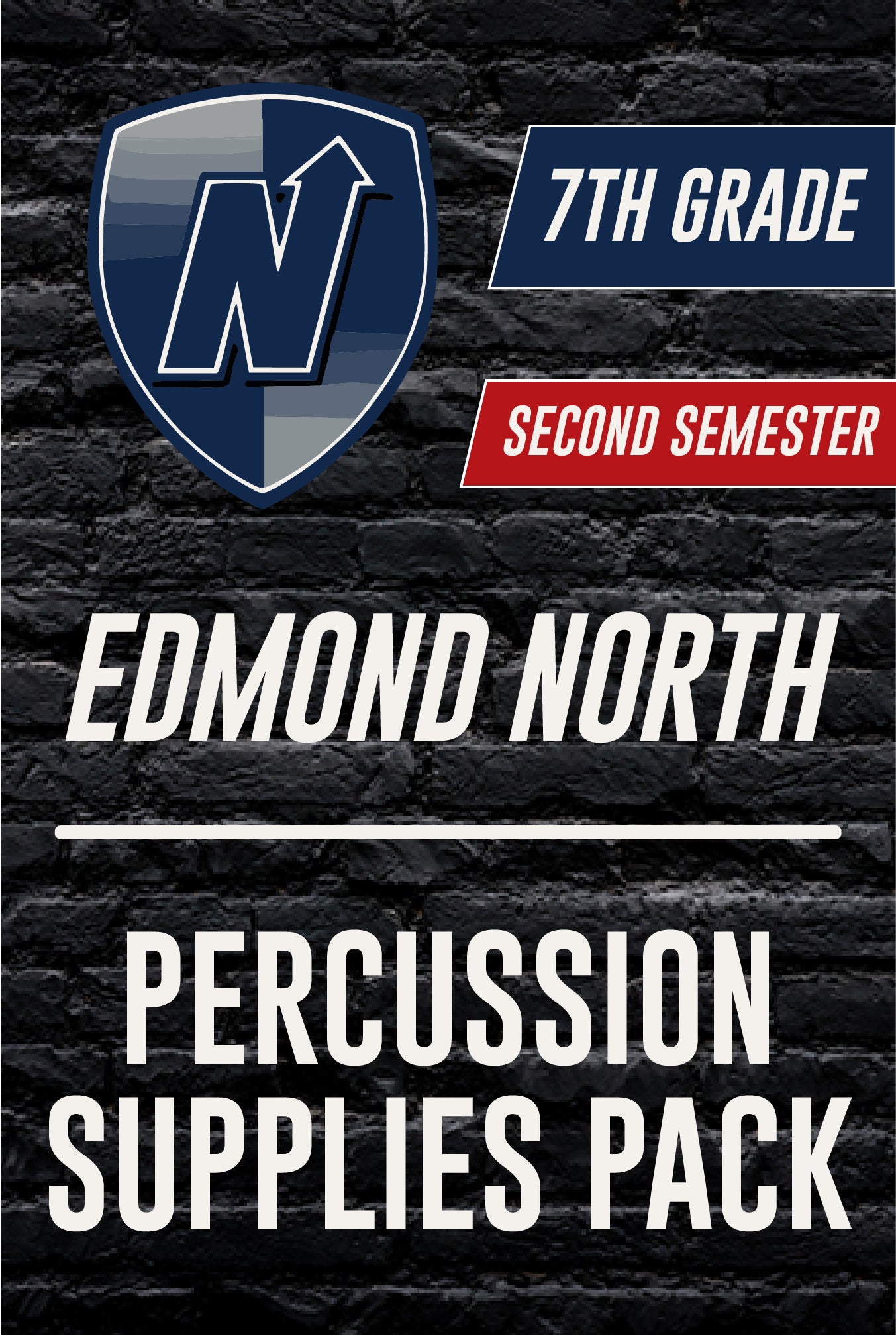 Edmond North Seventh Grade Second Semester Percussion Supplies Pack
