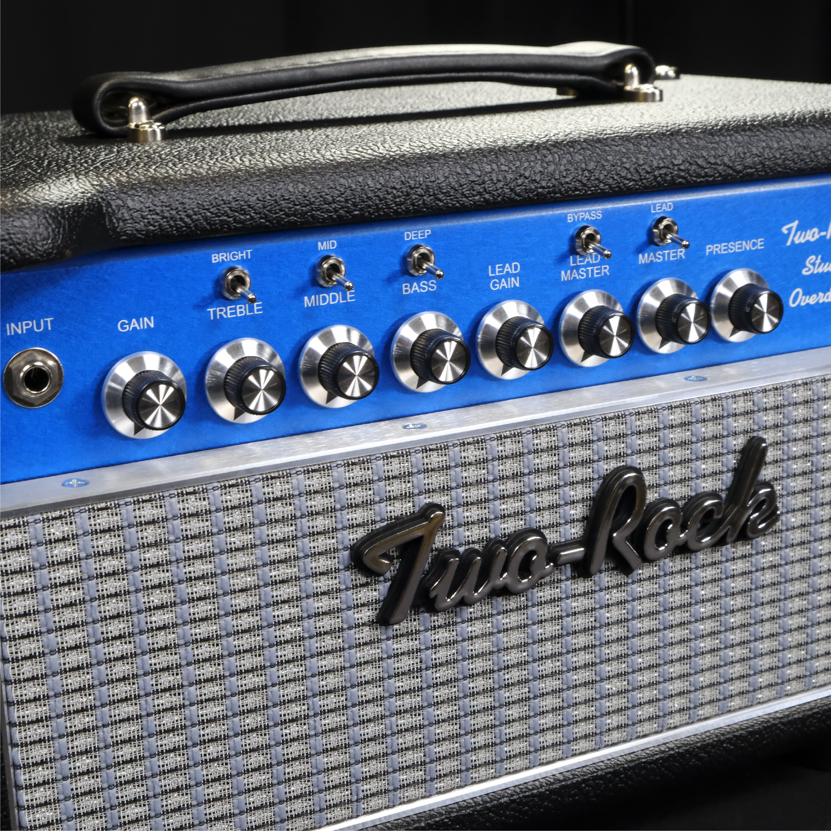 Two-Rock Studio Overdrive Head - Black Bronco with Blue Smoke Cloth